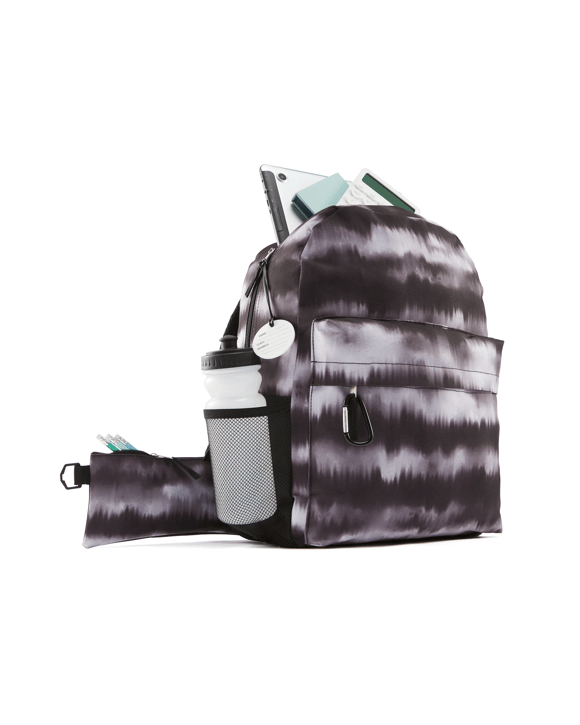 5 Piece Tie Dye Backpack Set - Charcoal