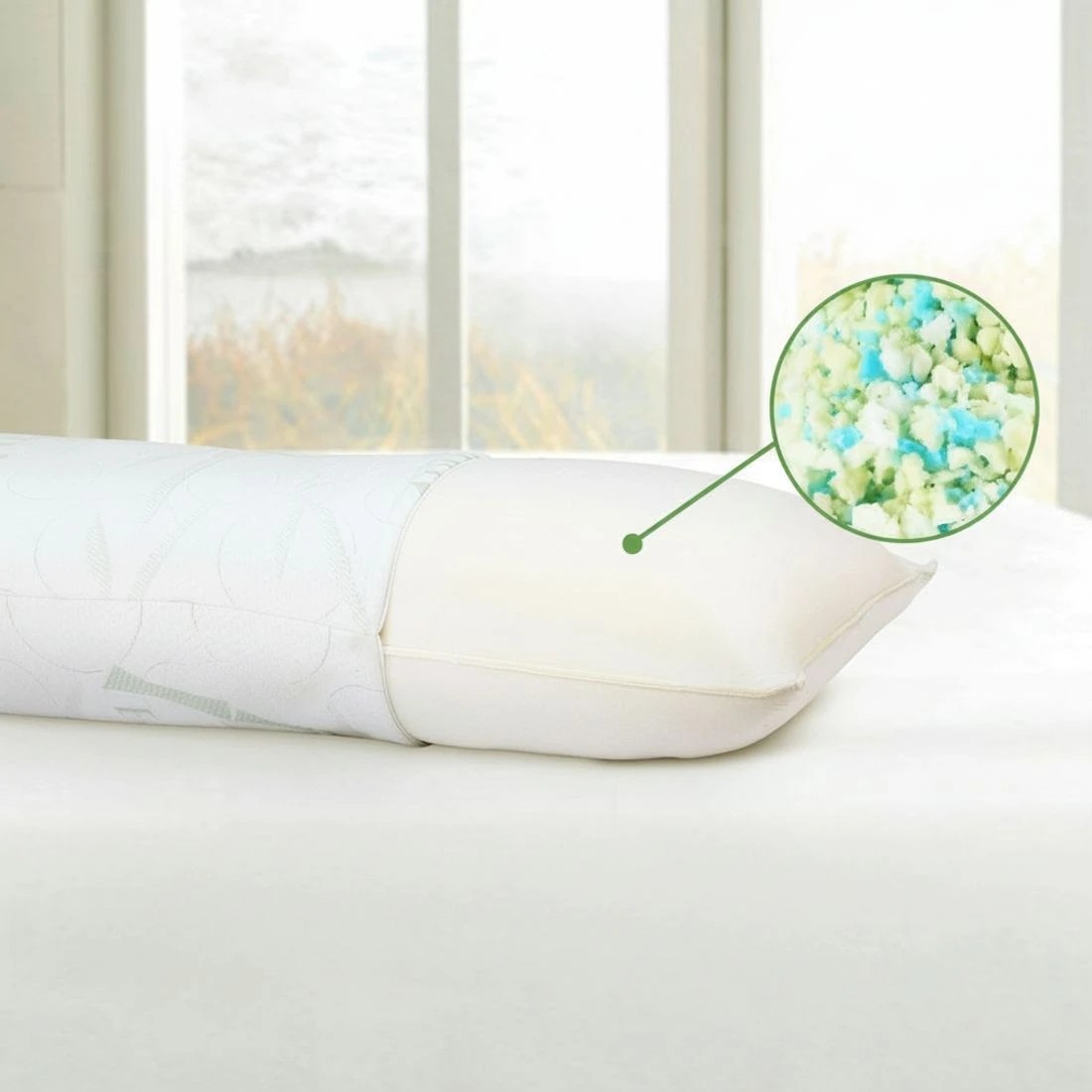 6 Giselle Bedding Body Support Pillow Bamboo Cover Durable Space Saving Modern Decor Easy Assembly Sturdy - White, 6 of 10