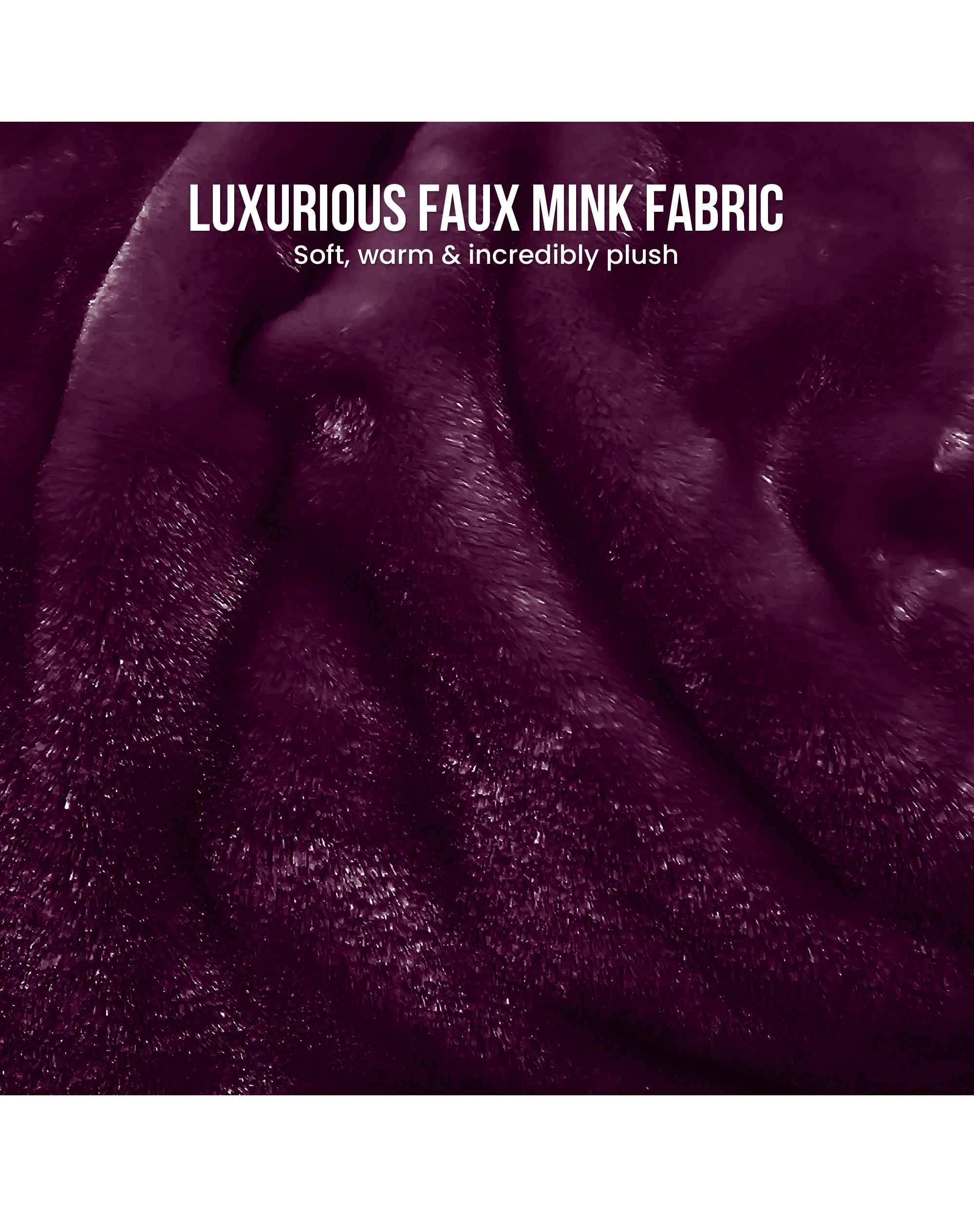 7 Laura Hill 3m X 3m Xl Faux Mink Blanket Double-sided Soft Plush Bed Oversized Throw Rug Purple
 - Super King Bed, 7 of 10