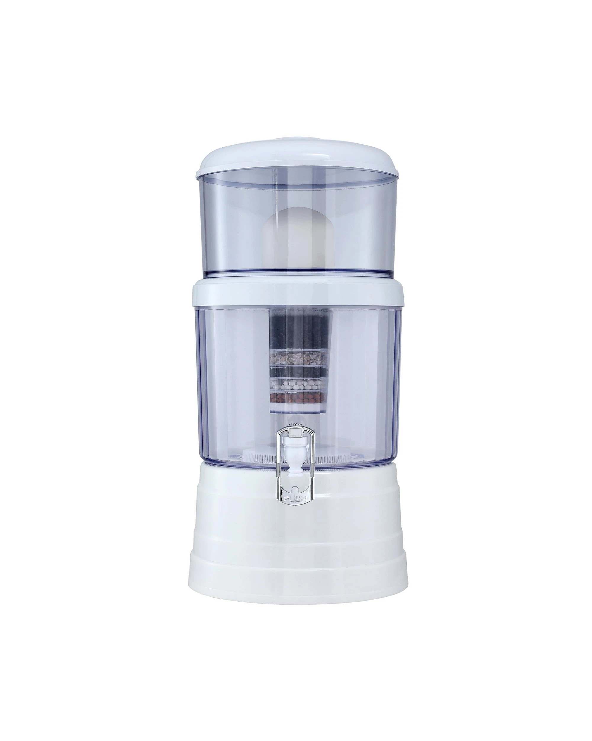 1 Devanti Benchtop Water Filter 16L Gravity Multi-Stage BPA-Free Home - White, 1 of 7