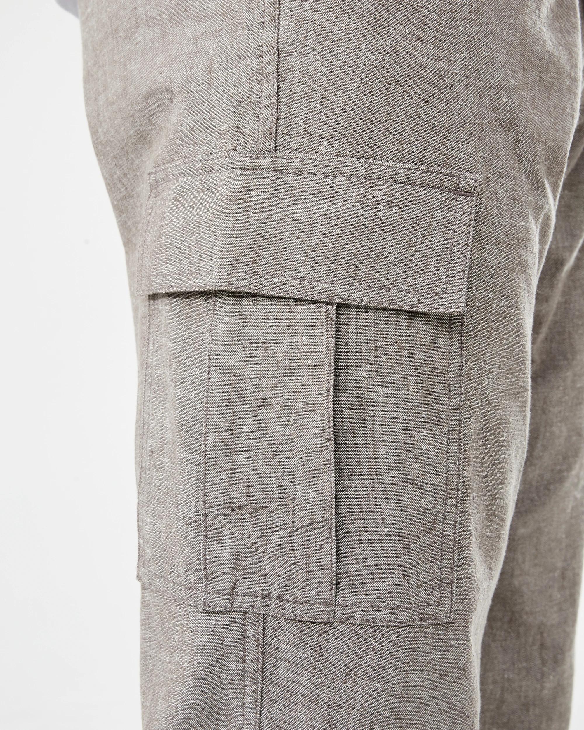 6 Elastic Waist Textured Cargo Pants Brn Eagle, 6 of 6