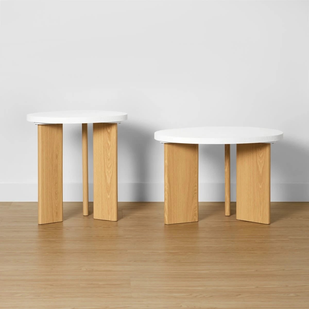 2 Set of 2 Textured Coffee Tables, 2 of 8