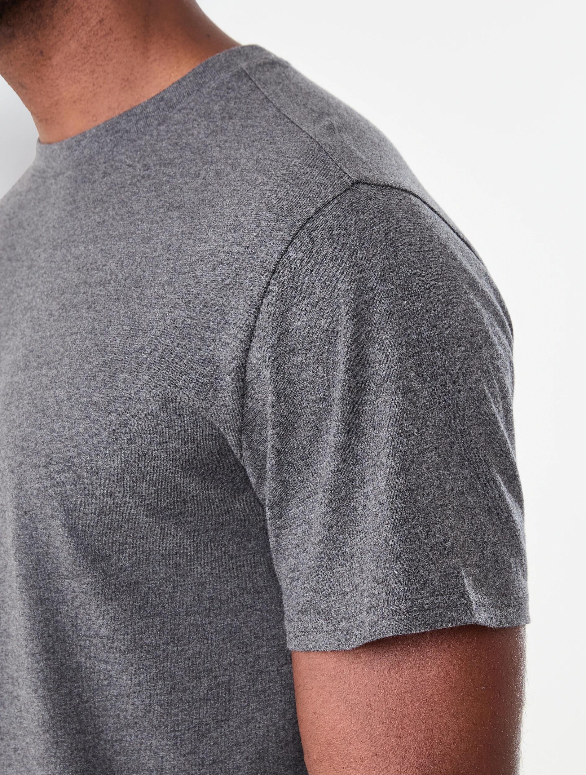 6 Australian Cotton Crew Neck T-shirt Gry Chmrle, 6 of 6