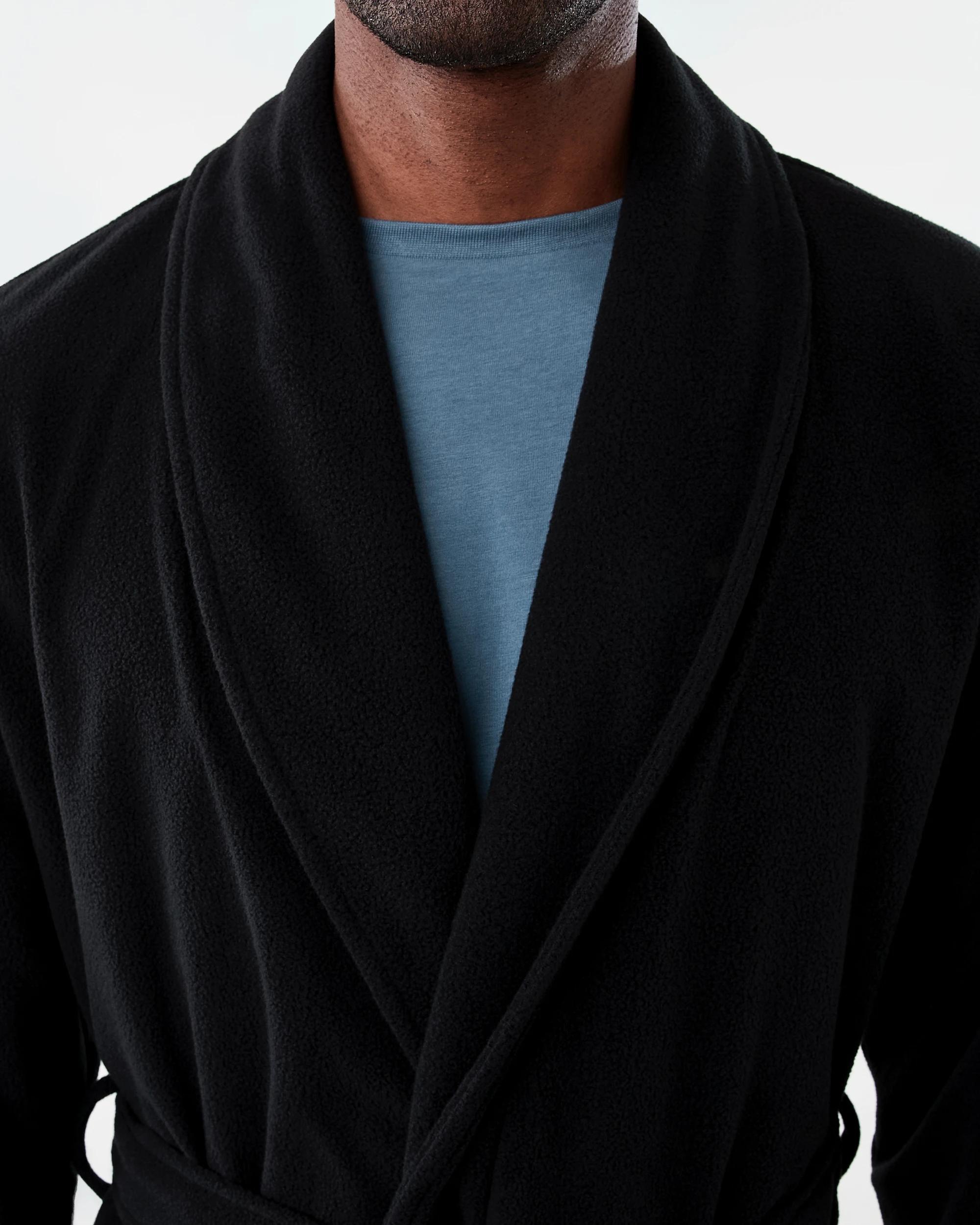6 Polar Fleece Gown Black, 6 of 8