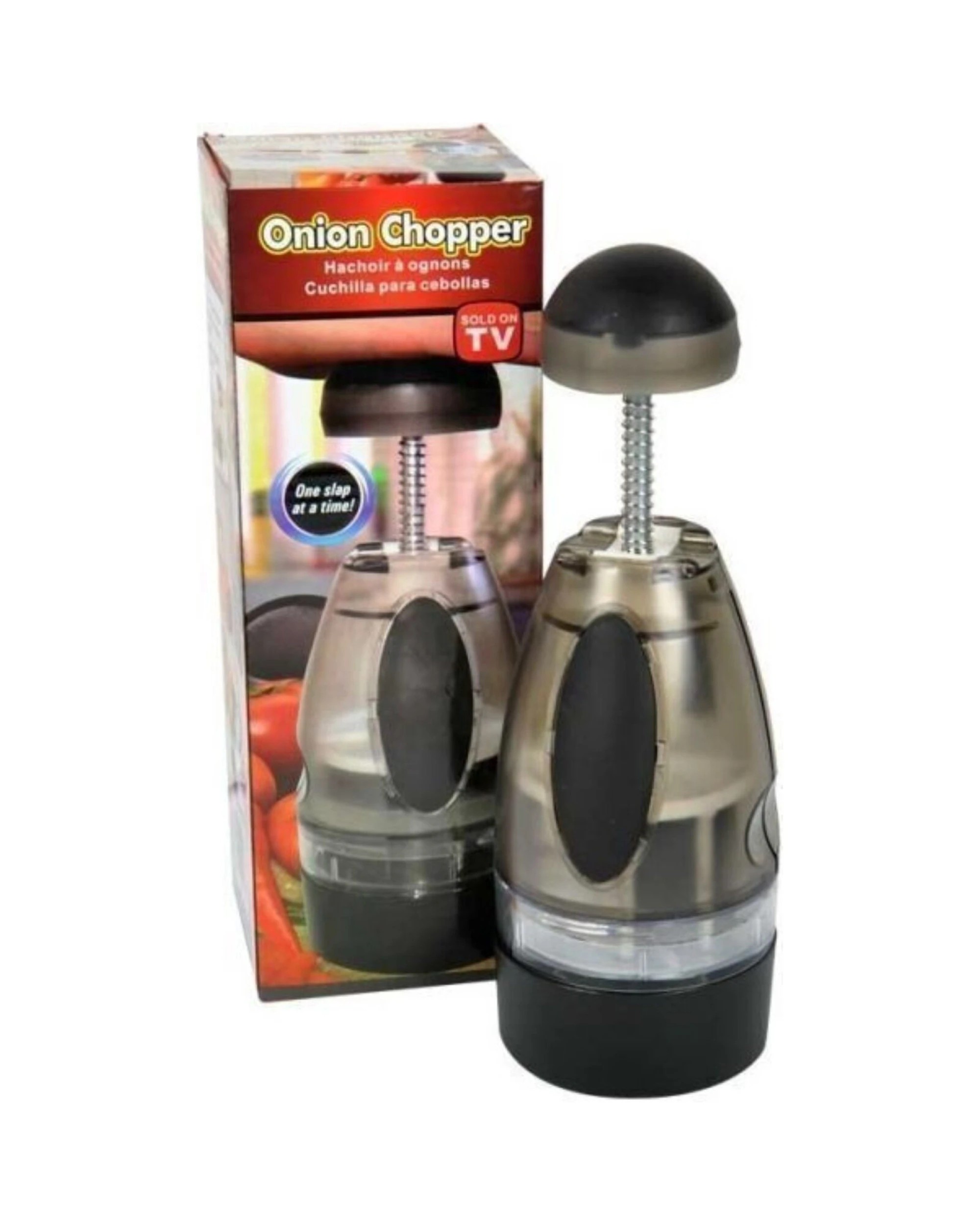 1 BR Home Vegetable Chopper and Garlic Slicer with Push Cutter Design, 1 of 3