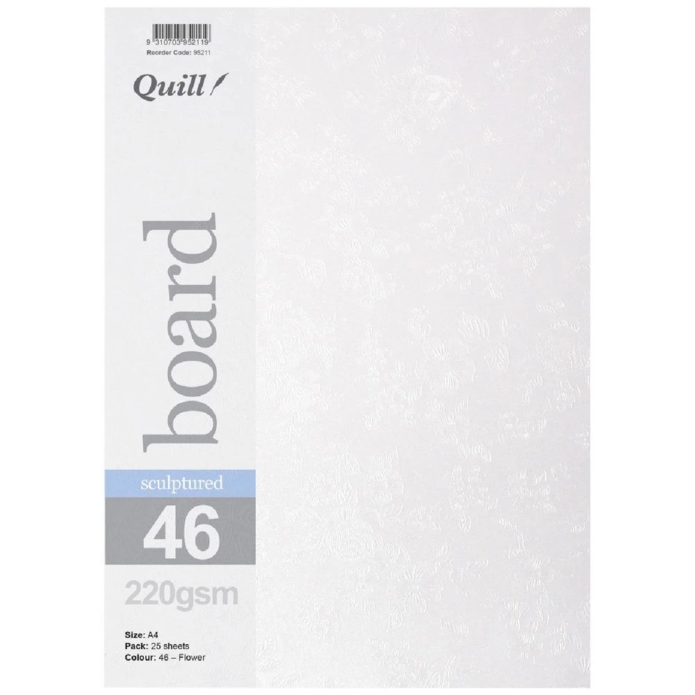 1 Quill Sculptured 220gsm A4 Board Flower 25 Pack, 1 of 1