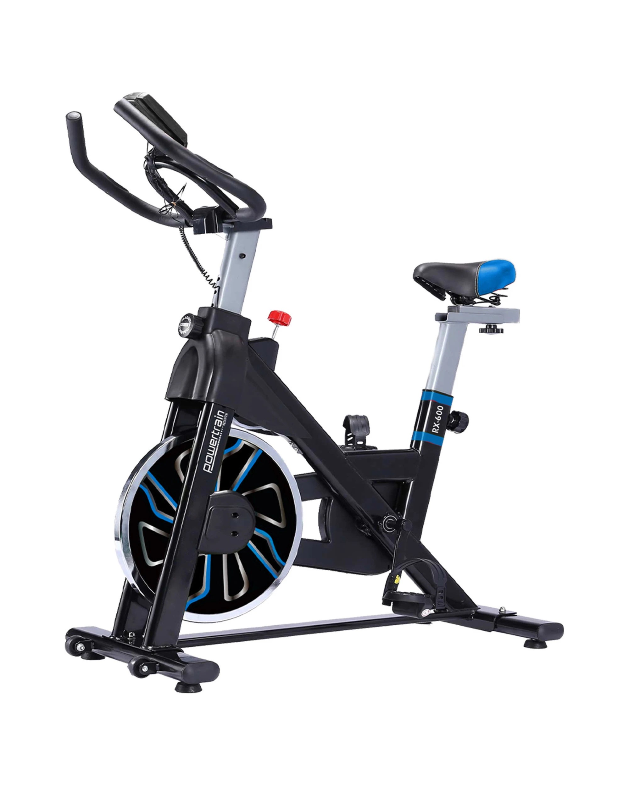 1 PowerTrain RX-600 Exercise Spin Bike Cardio Cycle, 1 of 9