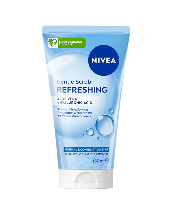 NIVEA Refreshing Gentle Scrub 150ml - Aloe Vera & Hyaluronic Acid