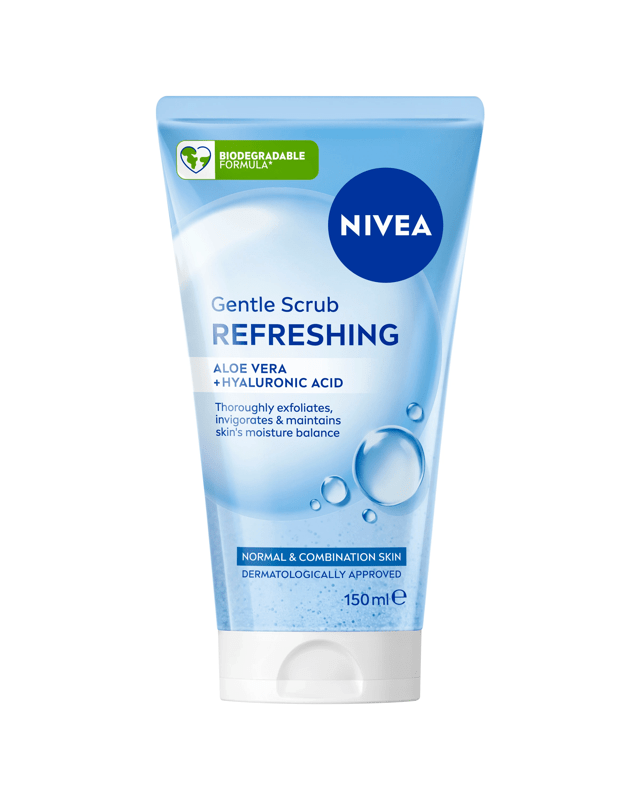NIVEA Refreshing Gentle Scrub 150ml - Aloe Vera & Hyaluronic 