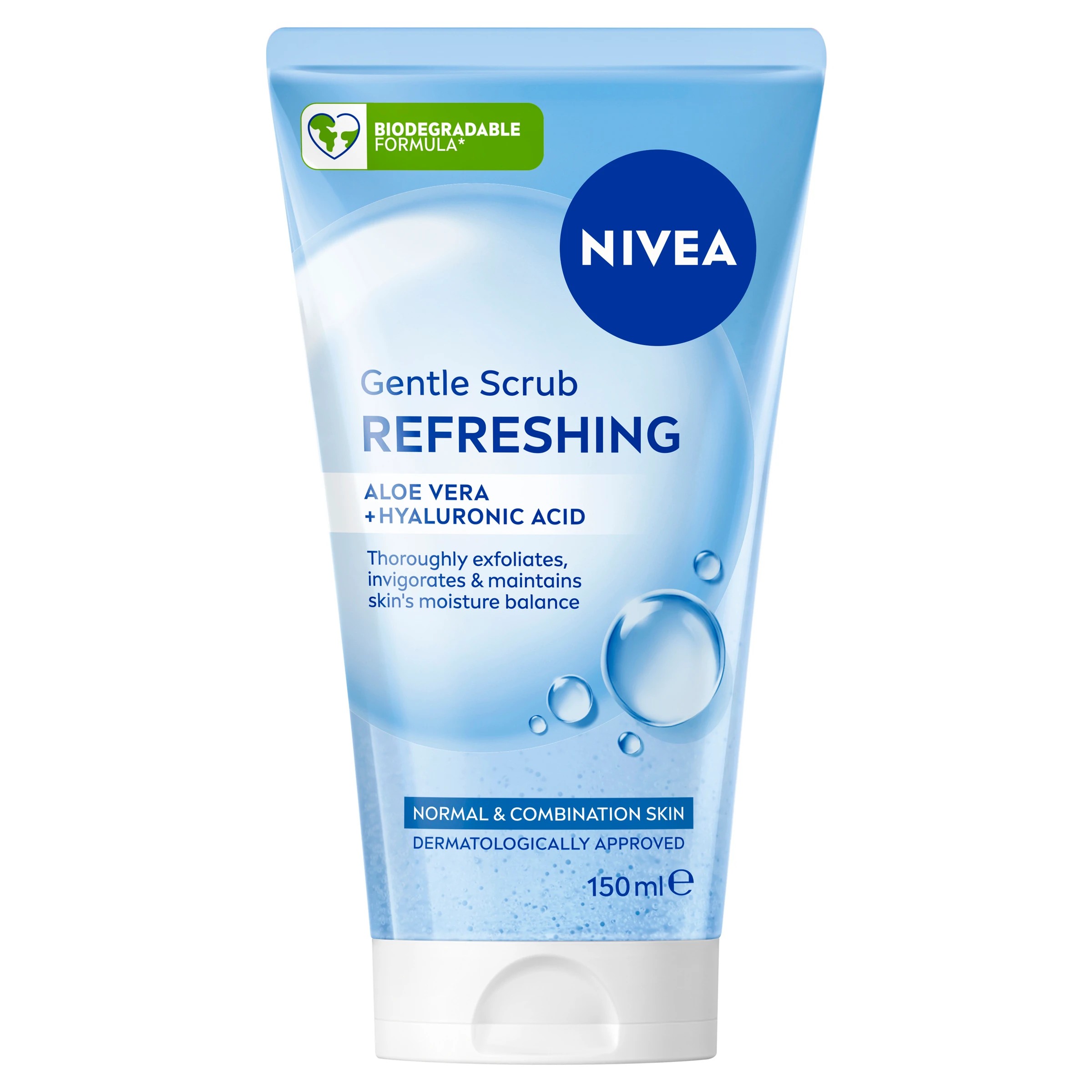 1 NIVEA Refreshing Gentle Scrub 150ml - Aloe Vera & Hyaluronic Acid, 1 of 9