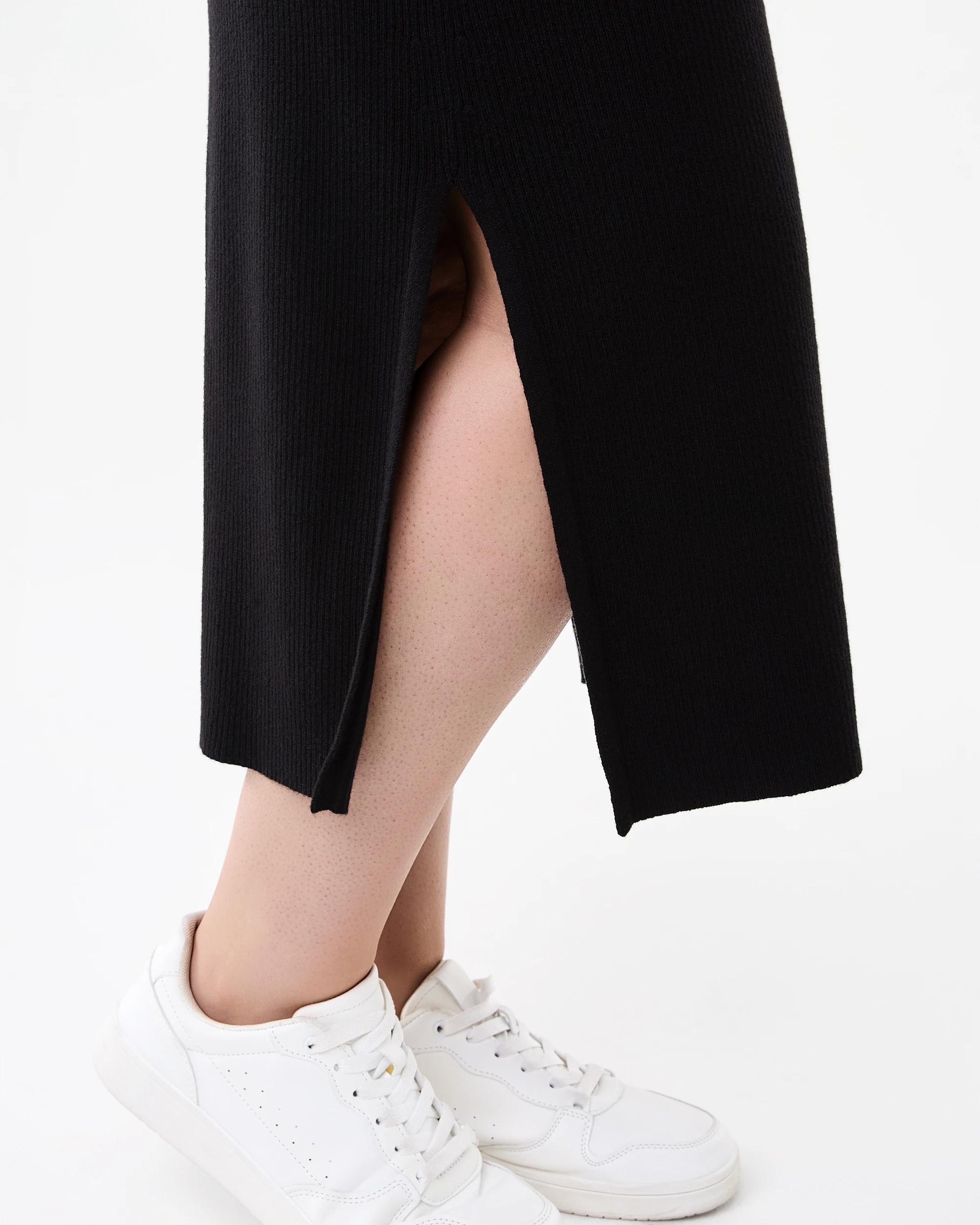 5 Maternity Rib Column Skirt Black, 5 of 5