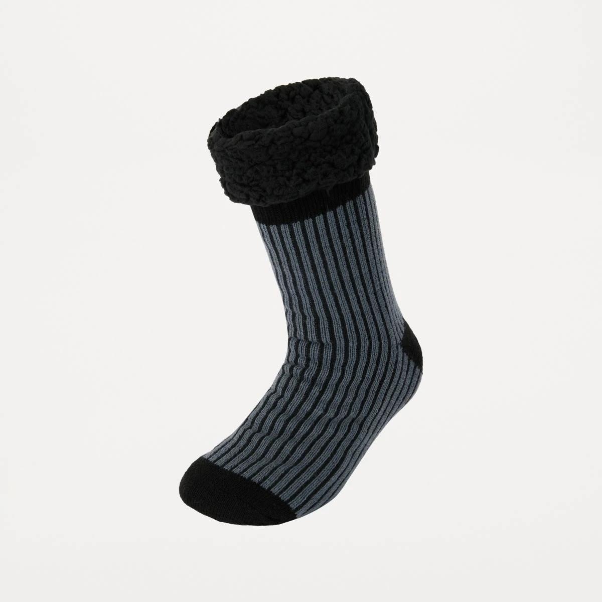 1 Sherpa Lined Home Socks Ombrerib, 1 of 3