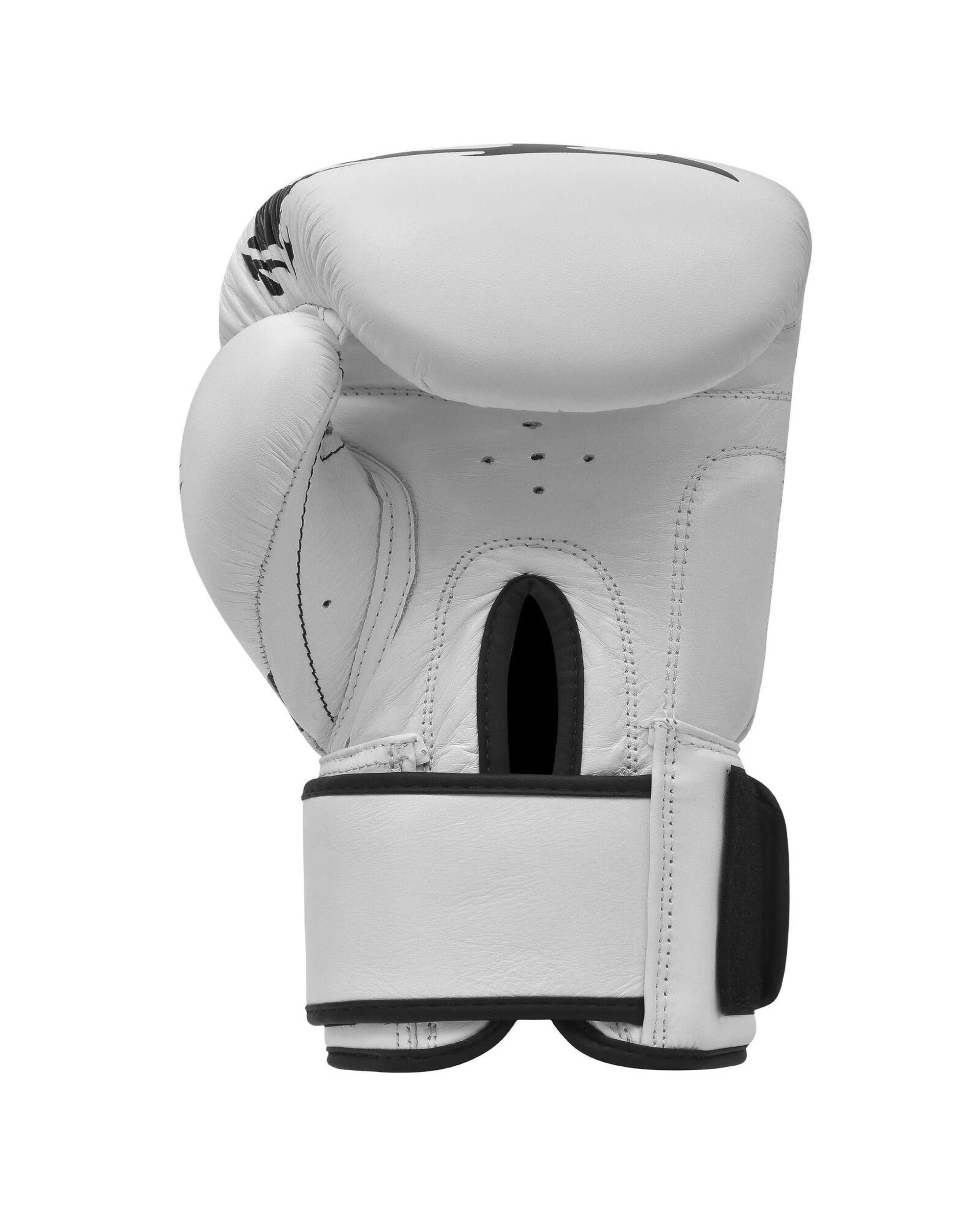 4 Morgan Sports Elite Boxing & Muay Thai Leather Gloves 16oz - White, 4 of 5