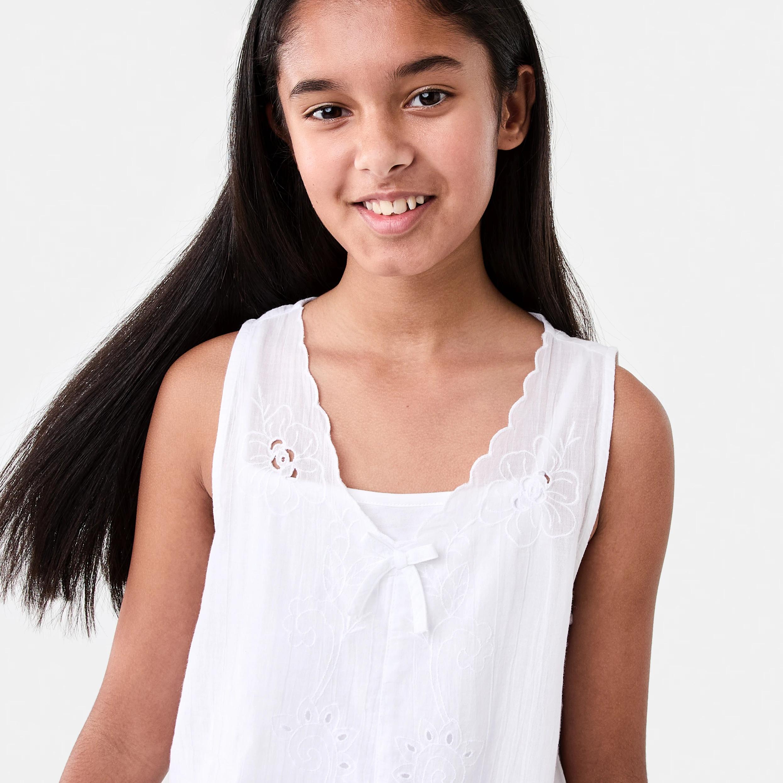 5 Woven Tie Front Top WHITE, 5 of 7