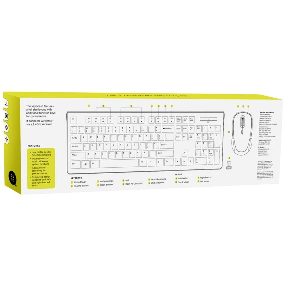 5 Qudo Essential Wireless Keyboard and Mouse Combo, 5 of 5