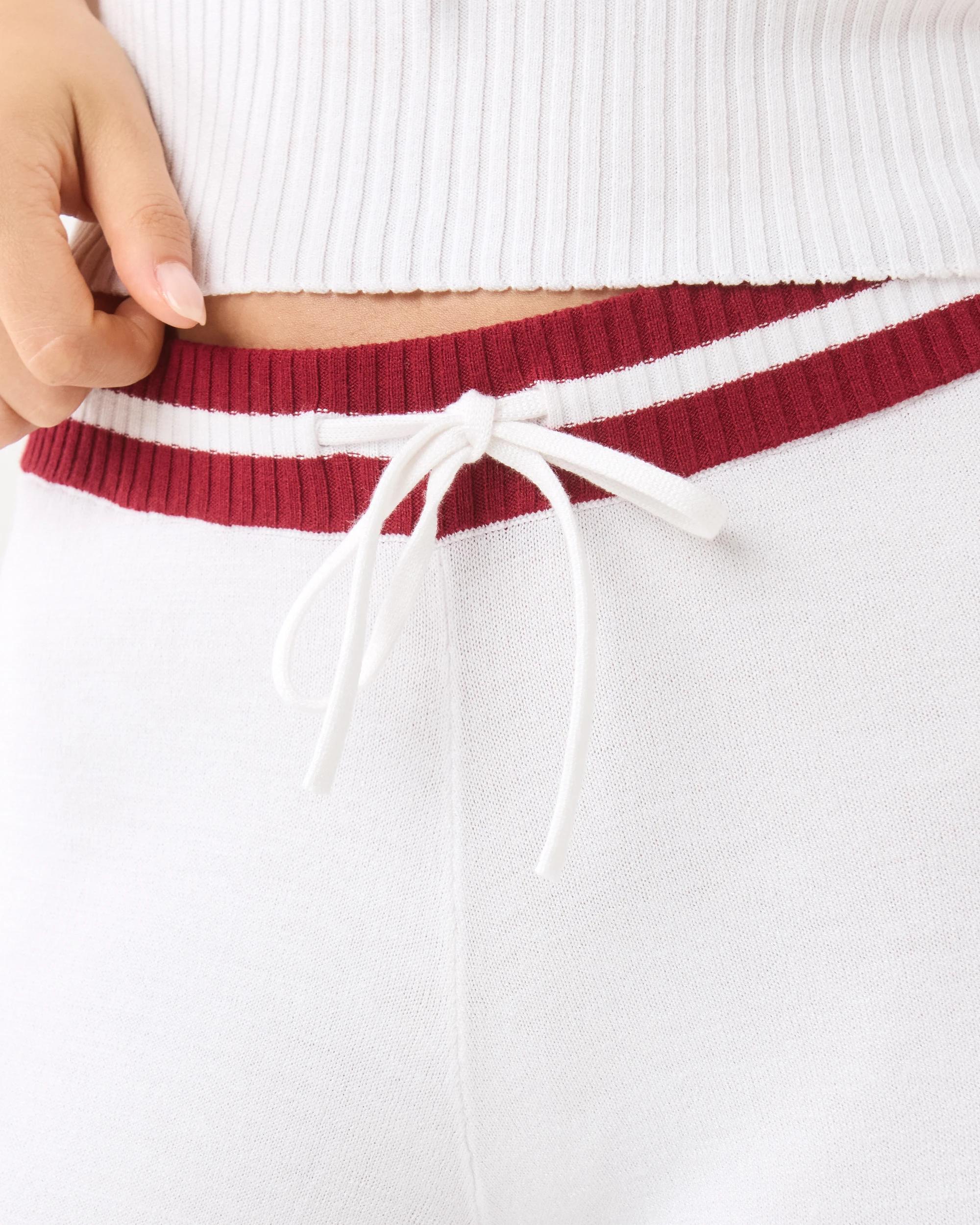 5 True Knit Stripe Tie Pants Snw White, 5 of 8