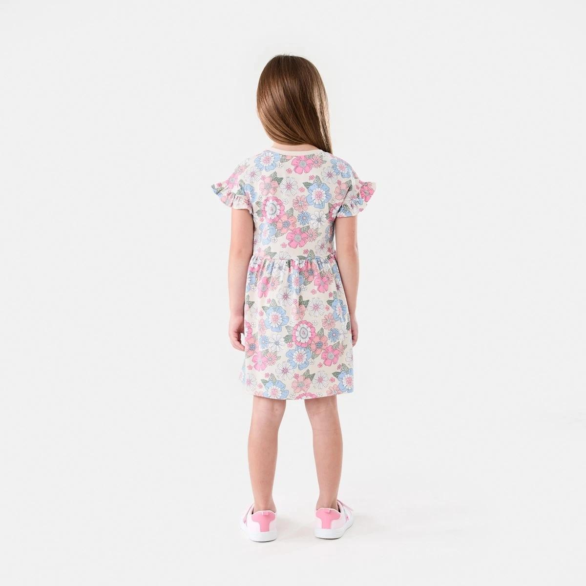 7 Jersey Dress RETRO BLOOMS CHALK, 7 of 7