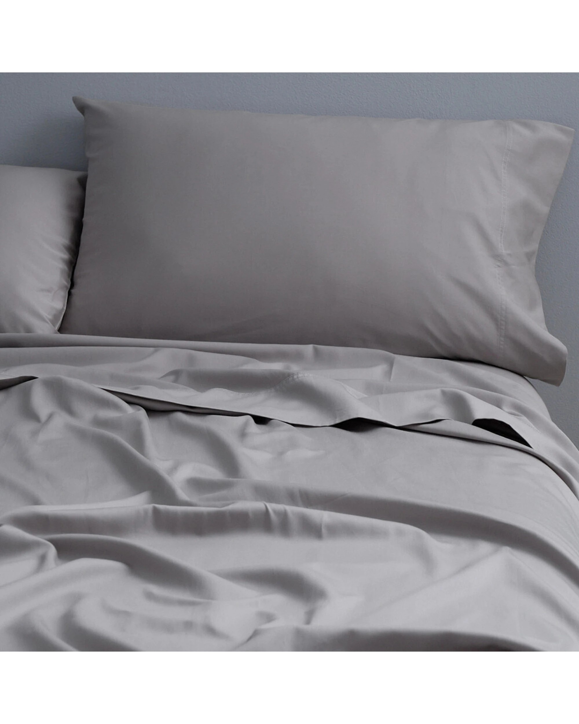 1 Canningvale Carrara Bed Fitted Sheet Set Alessia Bamboo Cotton - Queen Bed - Grey, 1 of 4