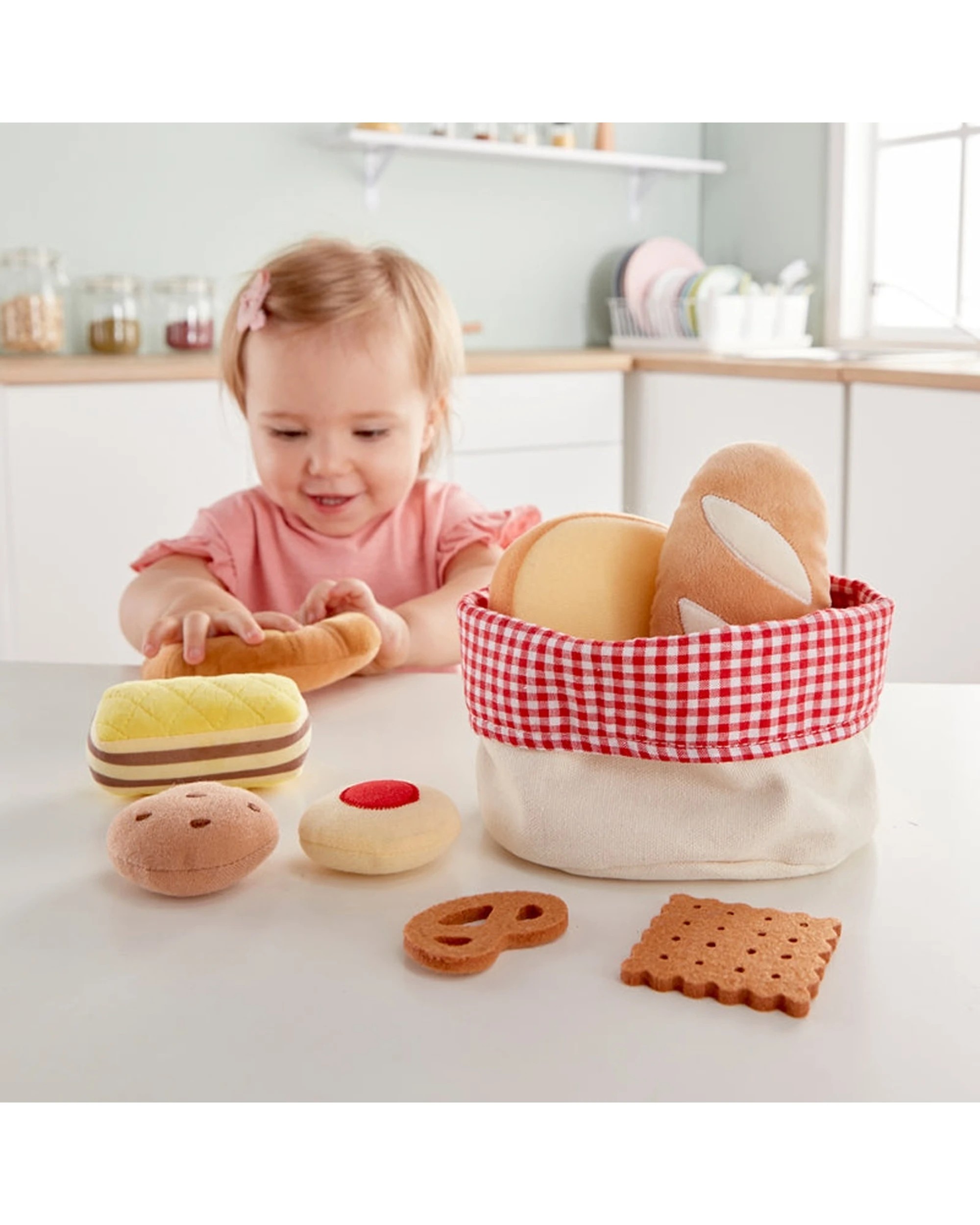 4 Hape Toddler Bread Basket Plush Bakery Toy Set Soft Fabrics - Multi, 4 of 4