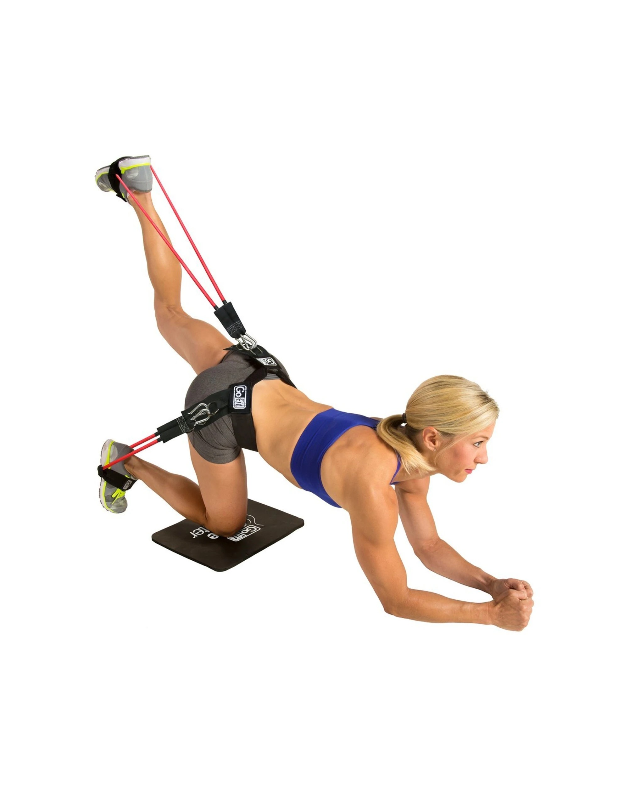 3 GoFit Glute Blaster Belted Tube Resistance Trainer With Workout Guide Set - Multi, 3 of 5