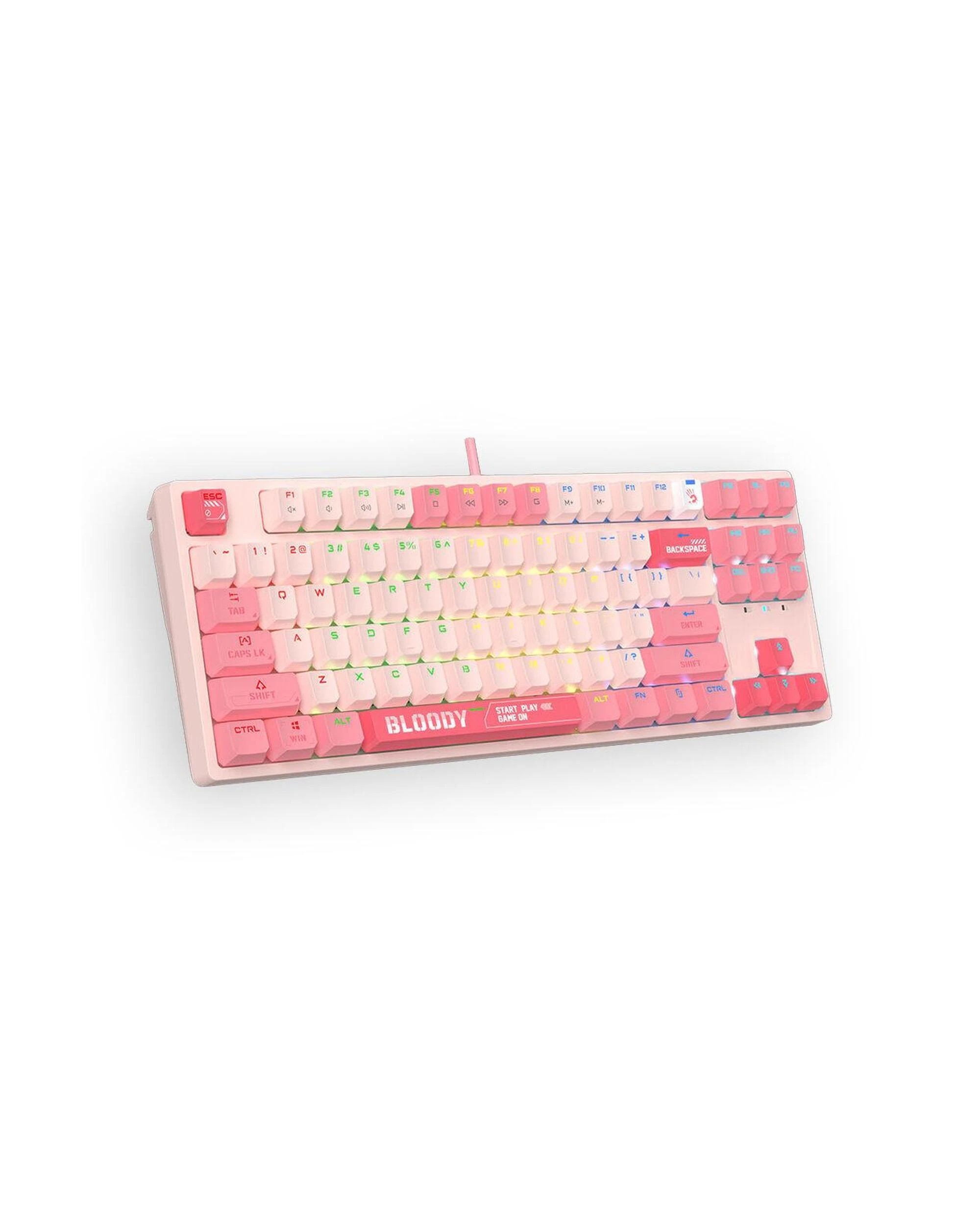 2 Bloody S87 Energy Pink TKL BLMS Mechanical Keyboard, 2 of 4