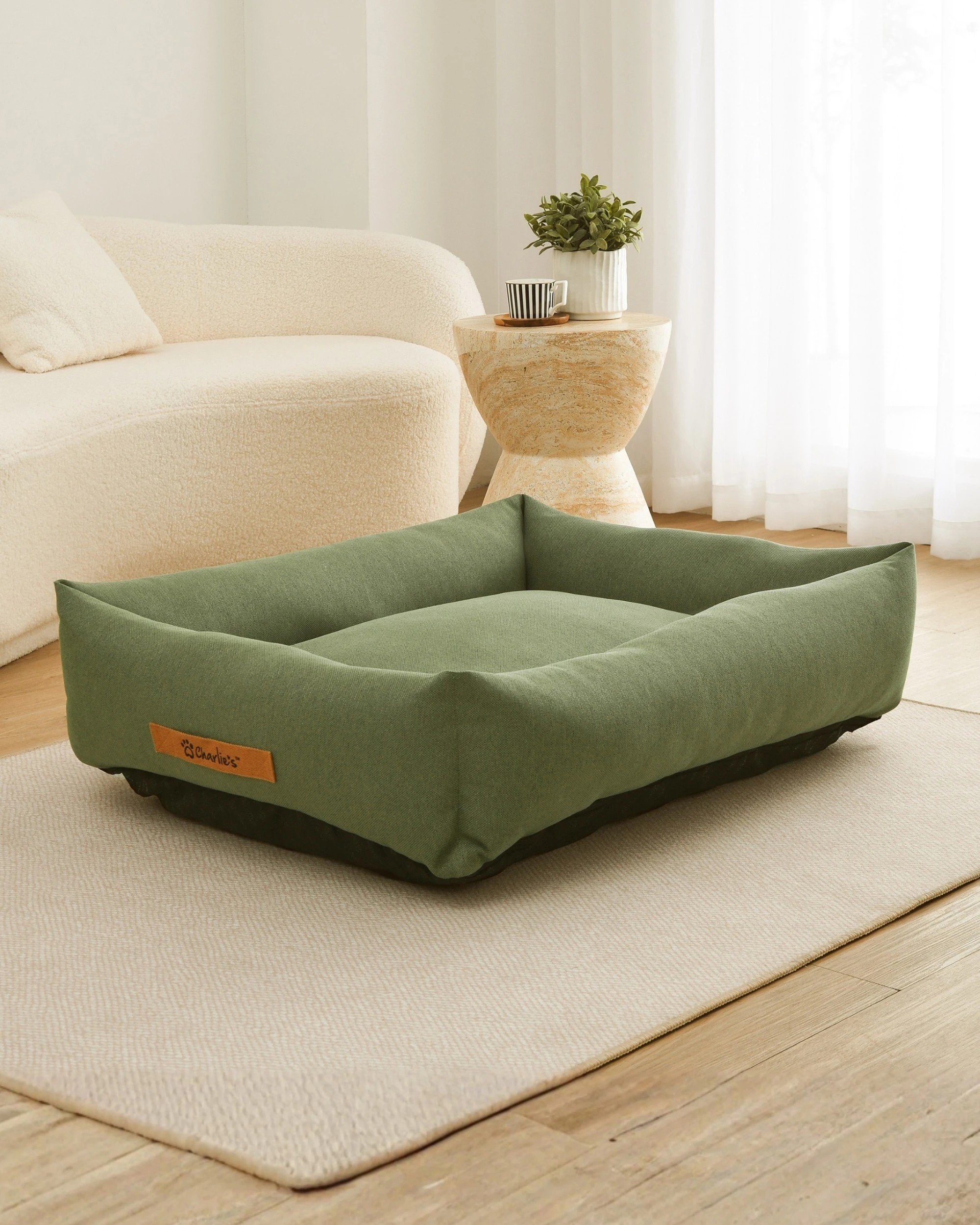 9 Charlie's Brooksy Woven Dog Bed Large - Olive, 9 of 10