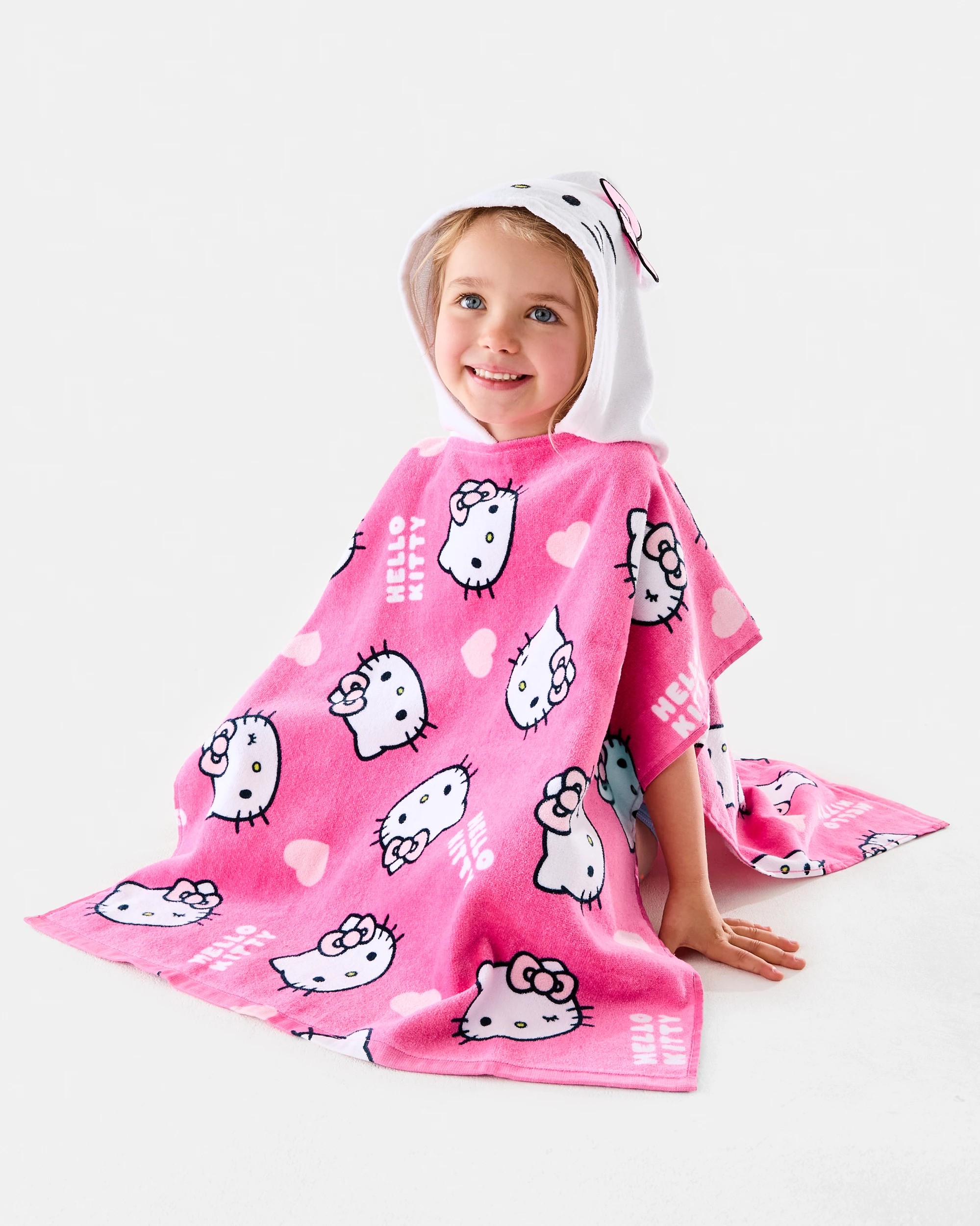 2 Hello Kitty Cotton Hooded Towel, 2 of 8