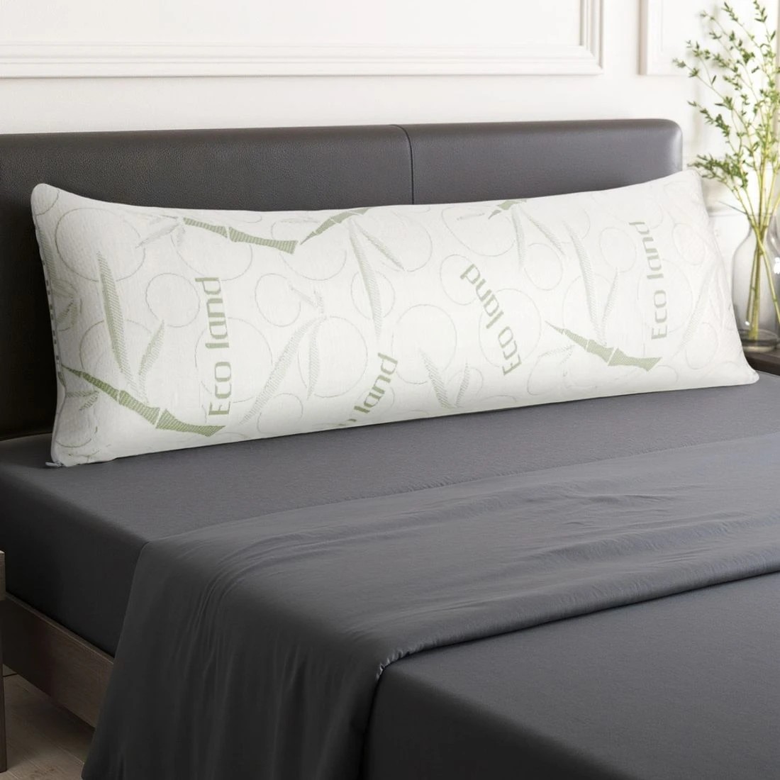 3 Giselle Bedding Body Support Pillow Bamboo Cover Durable Space Saving Modern Decor Easy Assembly Sturdy
 - white, 3 of 10