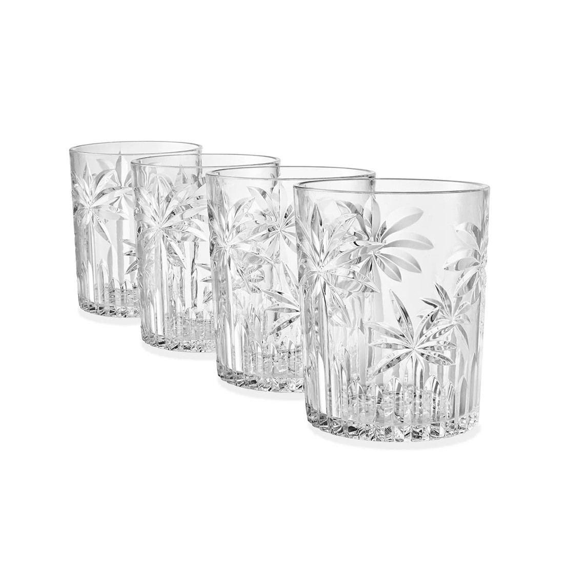 1 4 Clear Palm Acrylic Tumblers, 1 of 6