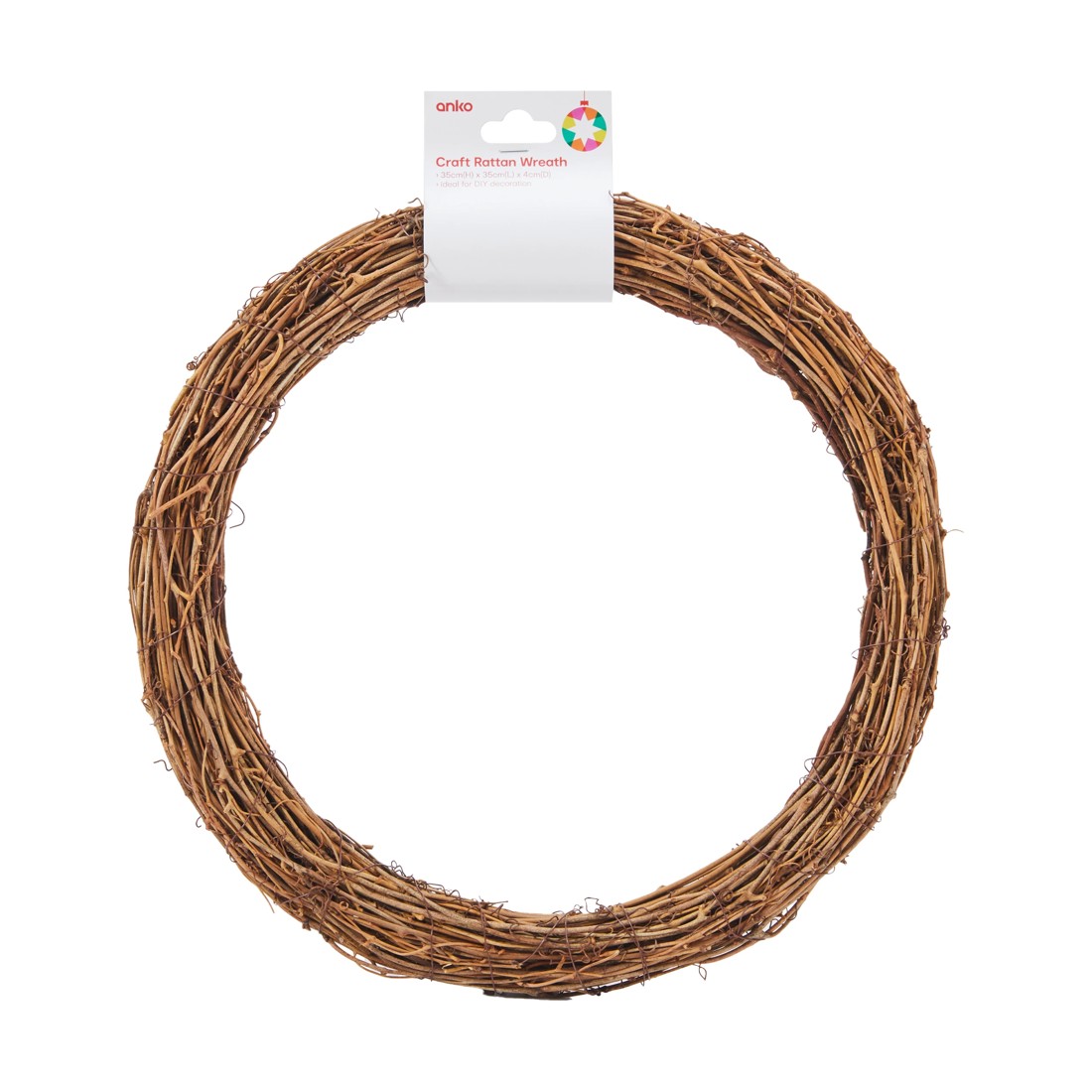 1 Craft Rattan Wreath, 1 of 4