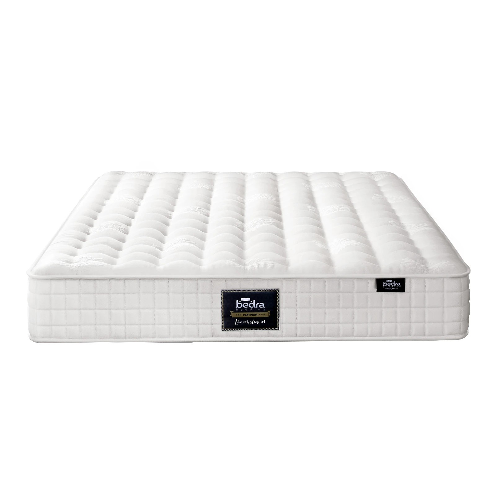 1 Bedra Bedding Mattress Bed Tight Top Pocket Spring Foam Medium Firm 27cm Queen
 - White, 1 of 10