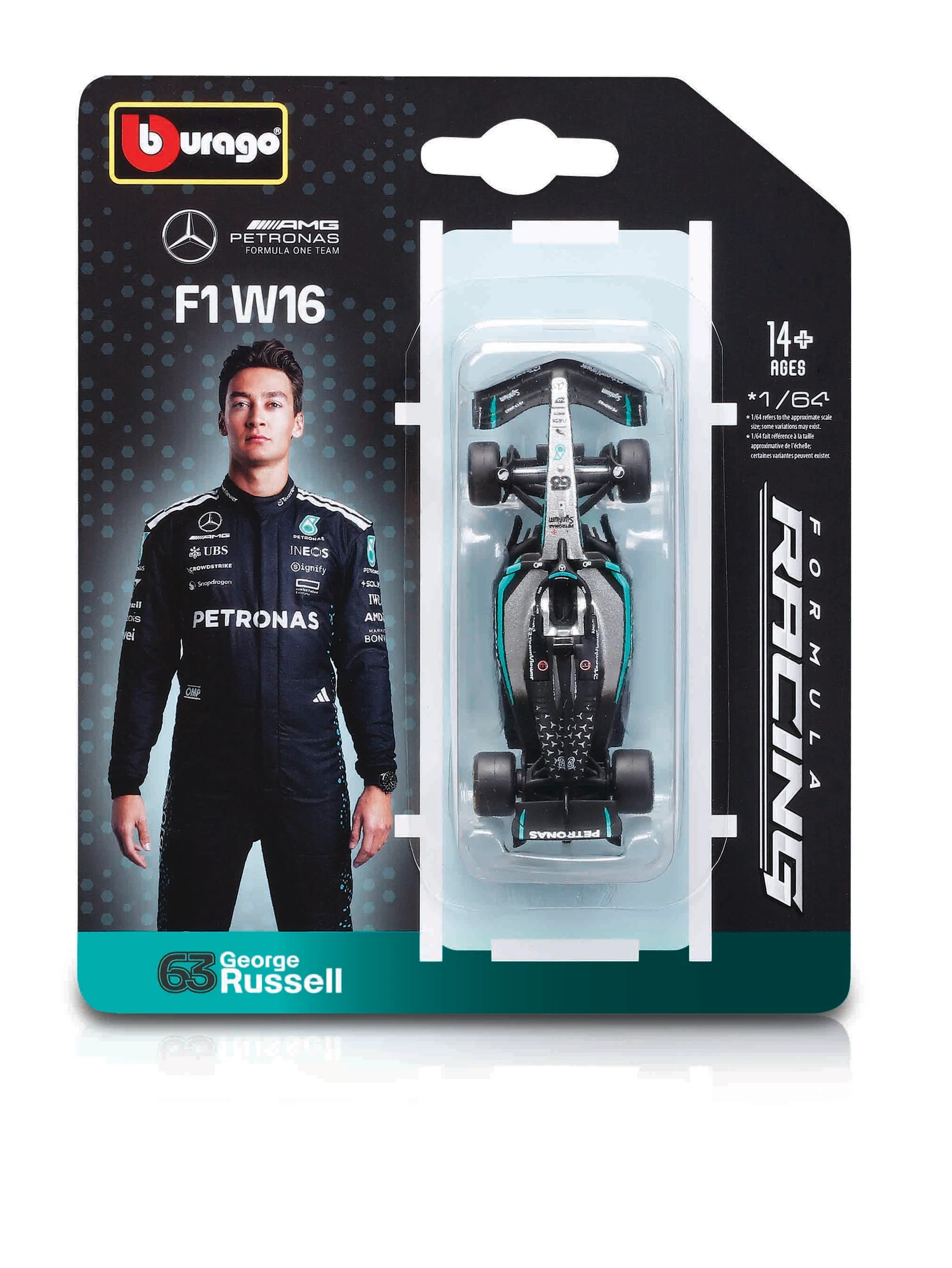 6 Bburago Die Cast 1:64 Formula 1 Car - Assorted - Multi, 6 of 10