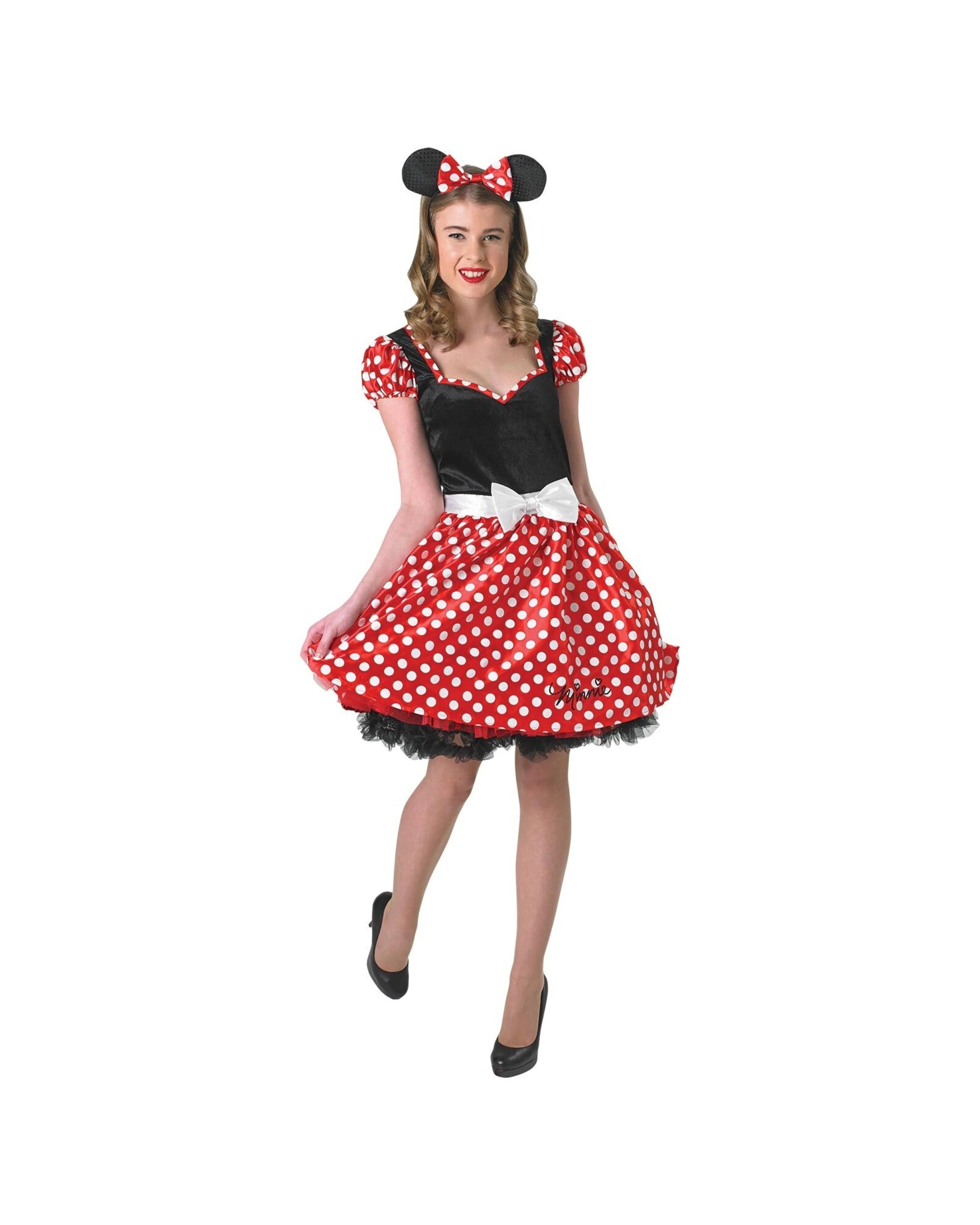 1 Disney Minnie Mouse Adult Sassy Womens Costume Size L - Multi, 1 of 4