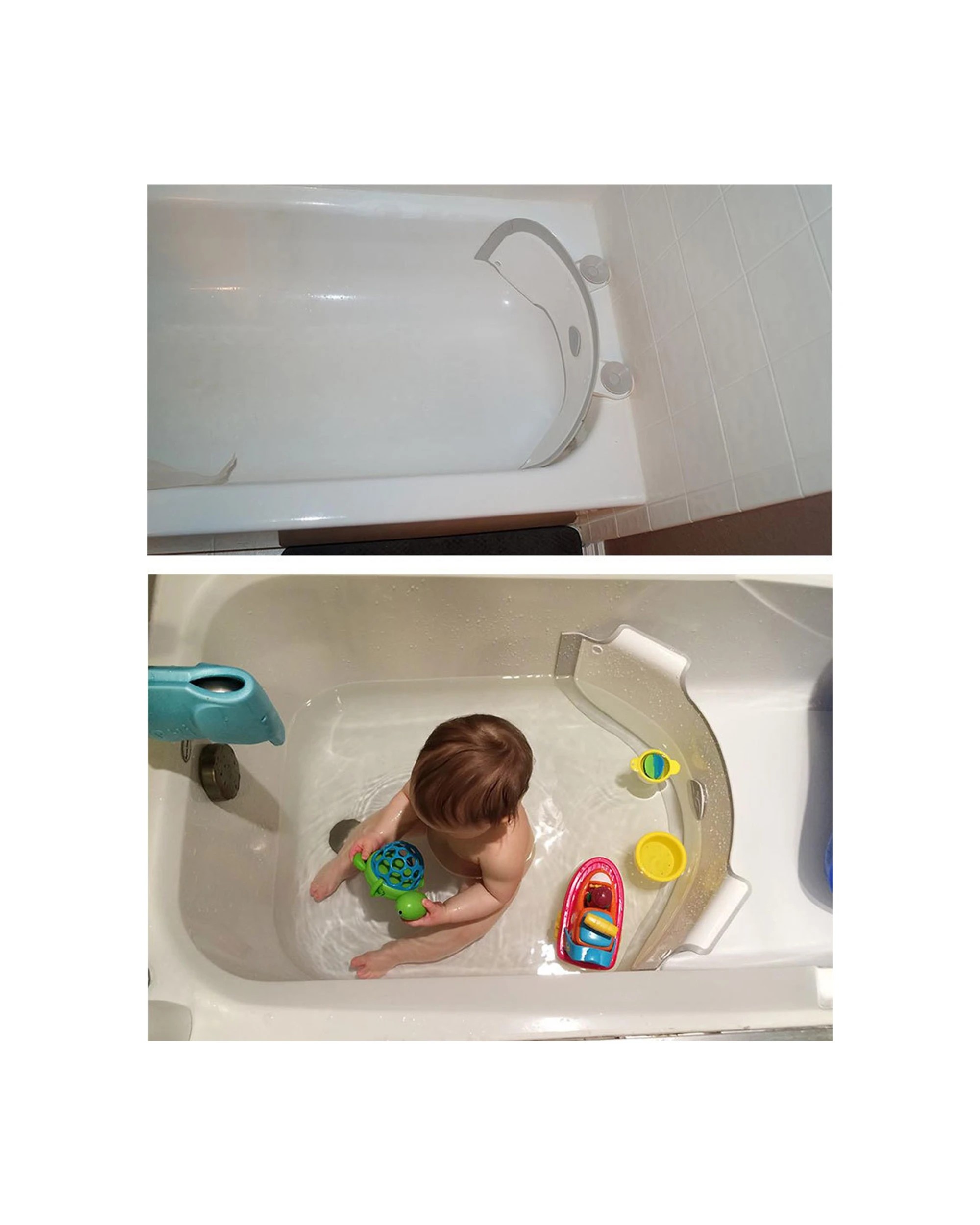 4 BabyDam Baby Bath Barrier Water Saving Quick Fit For Straight Sided Baths - Grey, 4 of 6