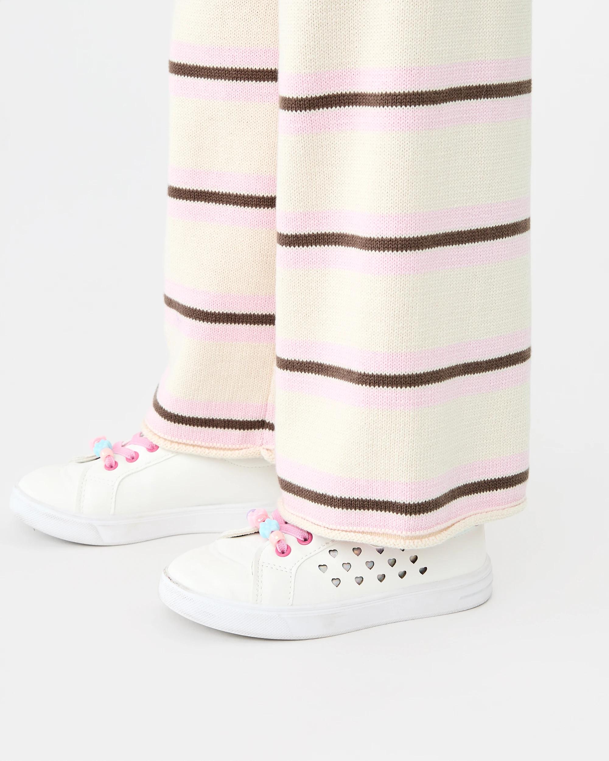 6 Top and Pants Knit Set Bge Stripe, 6 of 7