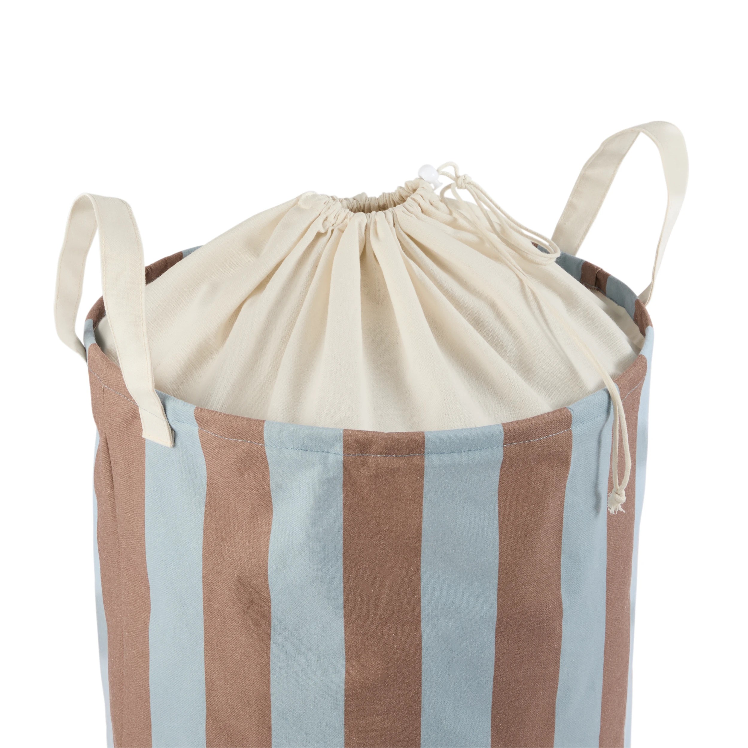 4 Striped Pop Up Laundry Hamper - Chocolate and Blue, 4 of 9