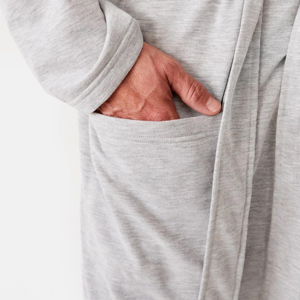 8 Lightweight Dressing Gown Grey Marle, 8 of 8