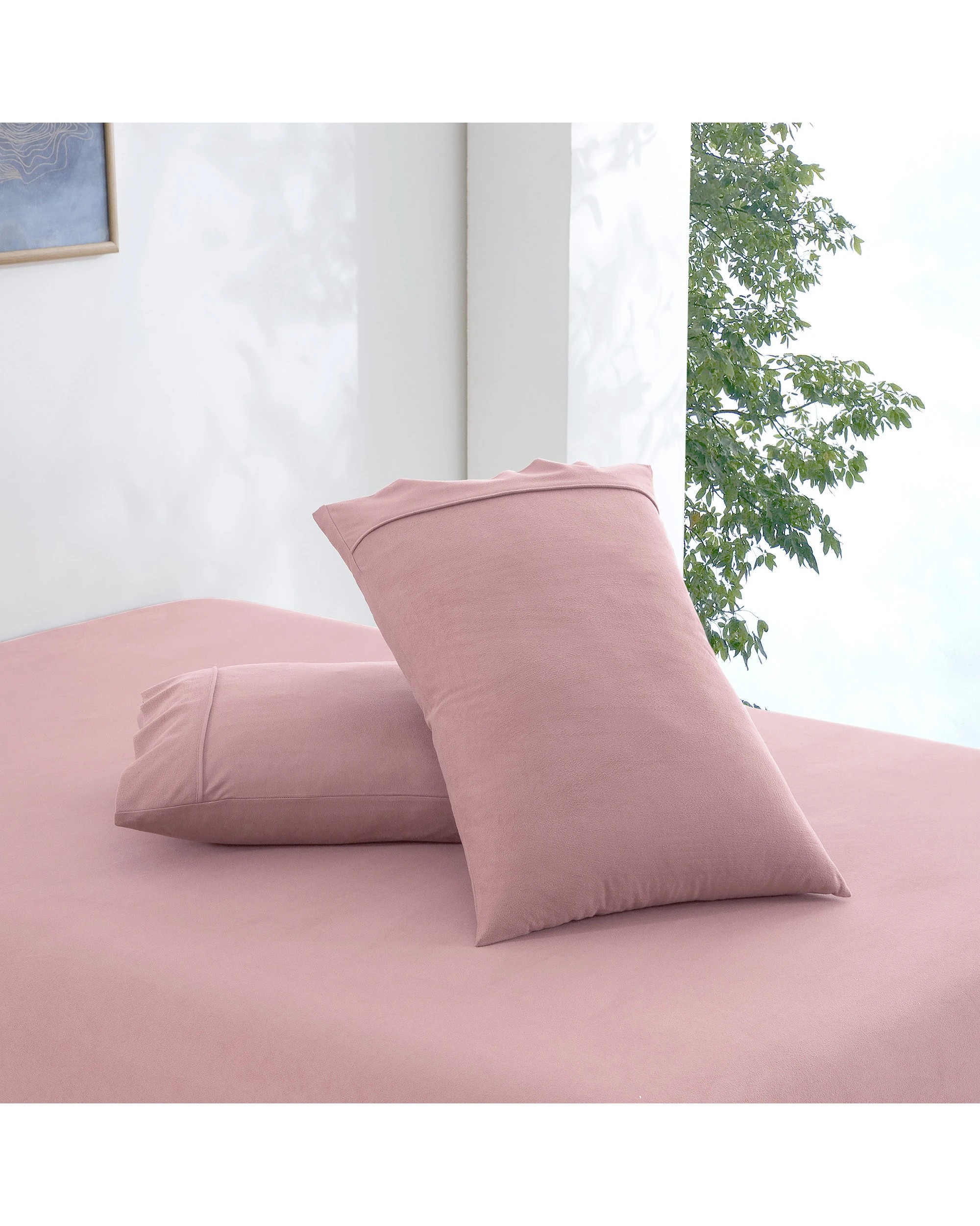 3 Dreamaker Micro Flannel Combo Fitted Sheet Set - Super King Bed - Pink Pearl, 3 of 7