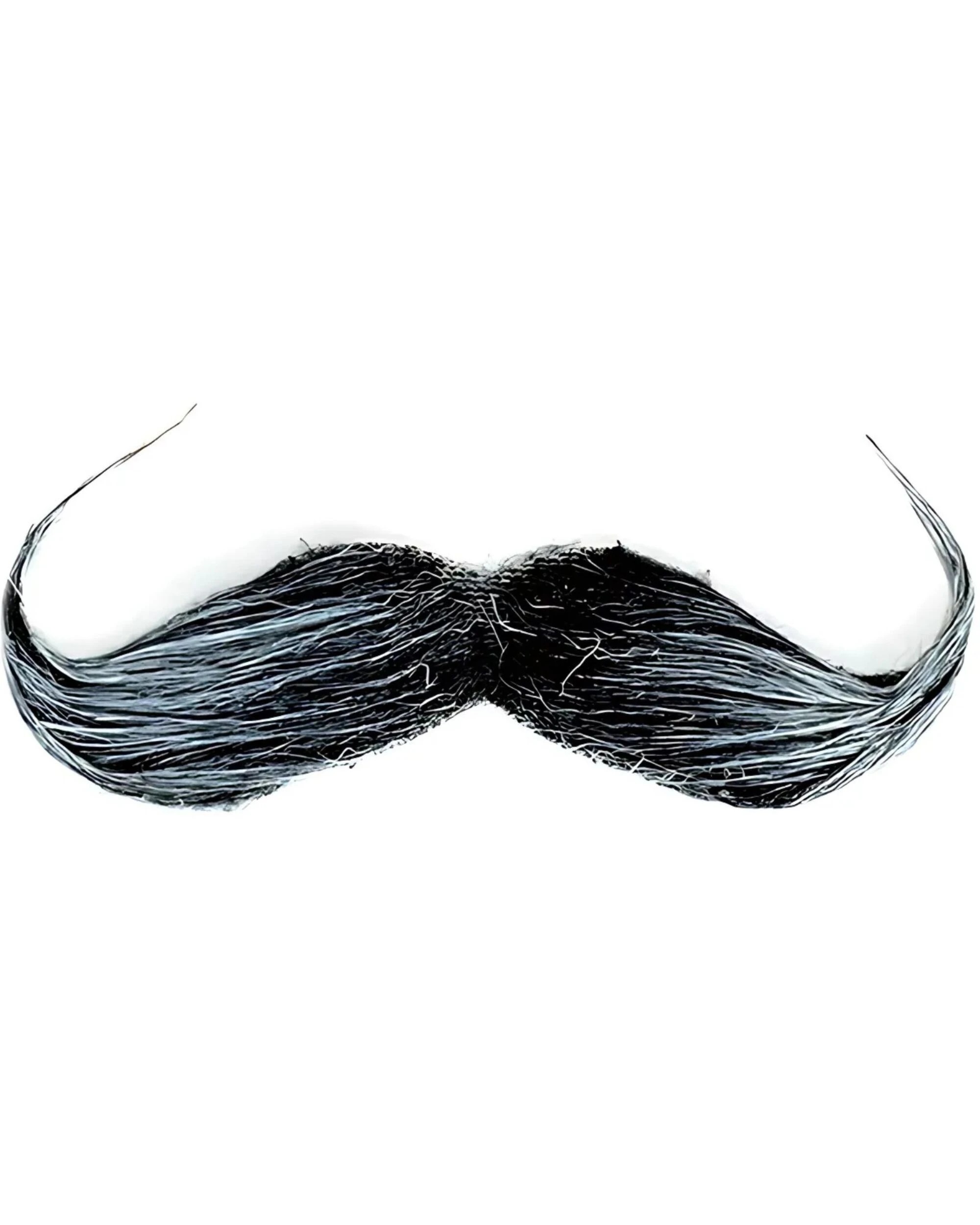 1 JD Party Grey Curled Stick On Moustache - One Size - Grey, 1 of 3