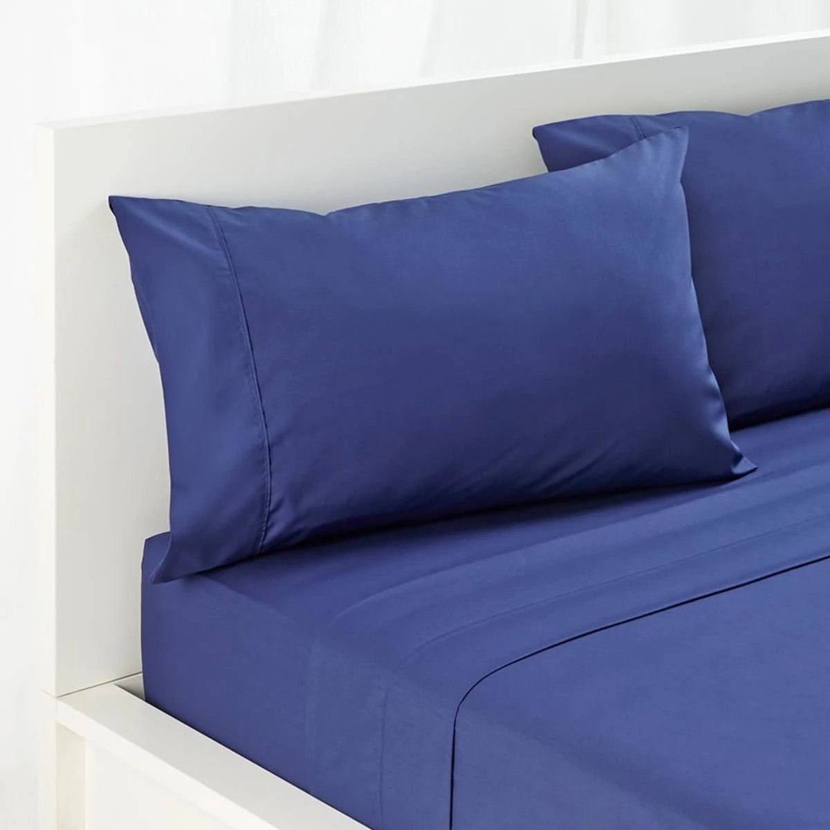 7 180 Thread Count Sheet Set - King Single Bed, Mid Blue, 7 of 8