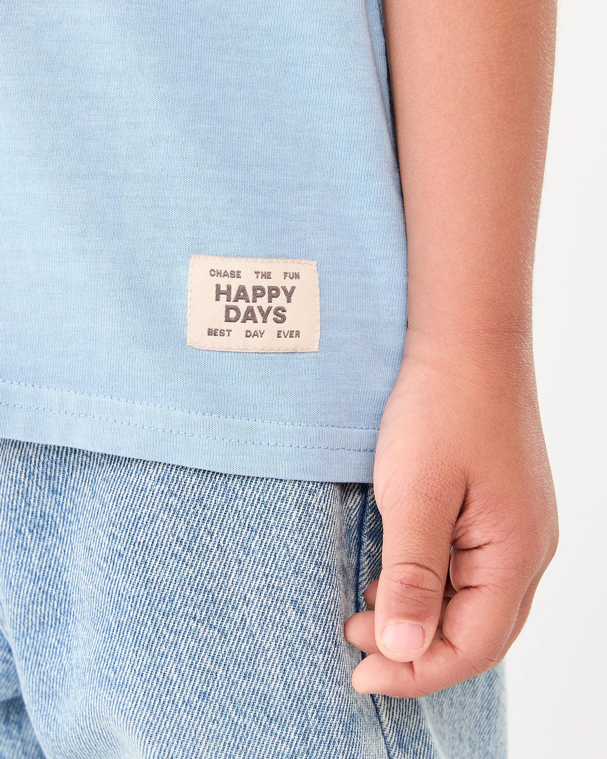 6 Oversized Washed T-shirt Faded Blue, 6 of 7