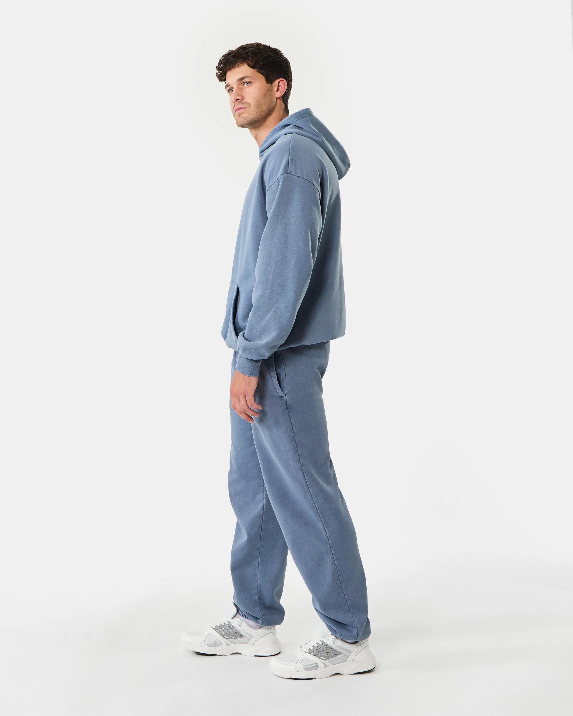 3 Garment Dyed Trackpants Chinablue, 3 of 8
