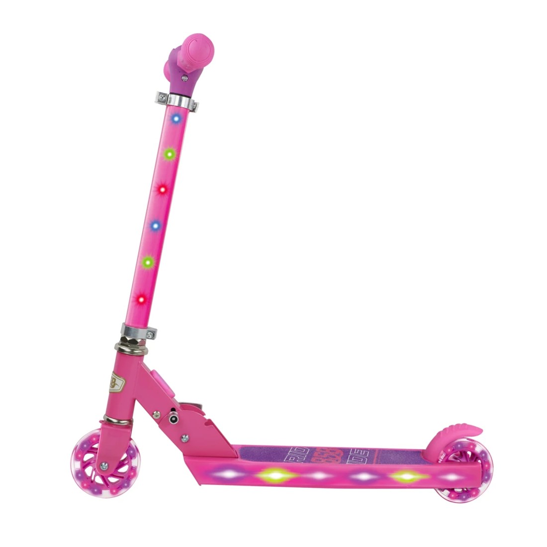 8 858 Light Up Folding Scooter - Pink, 8 of 10