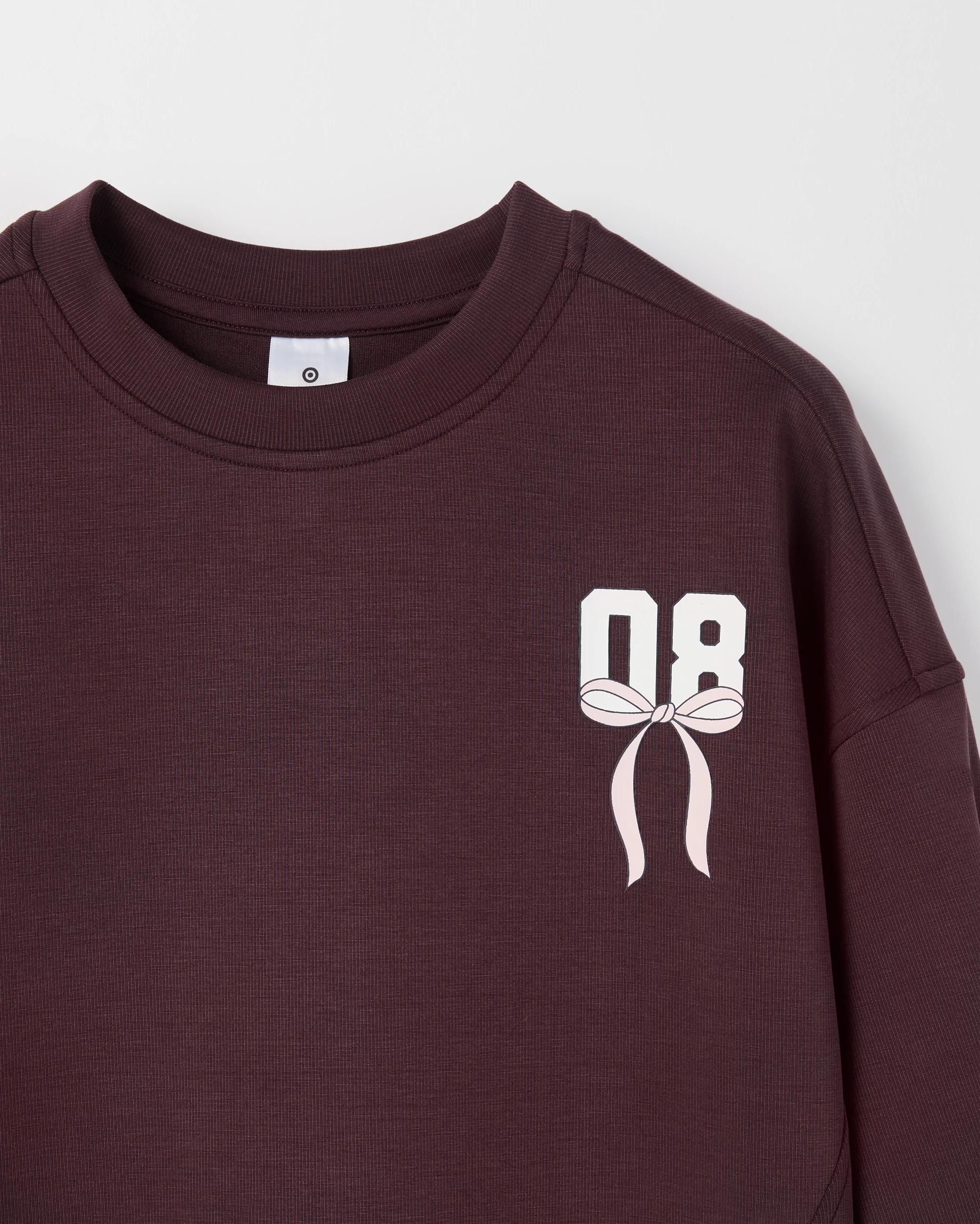 6 Target Kids Sandwash Scuba Crew Neck Top BURGUNDY, 6 of 6