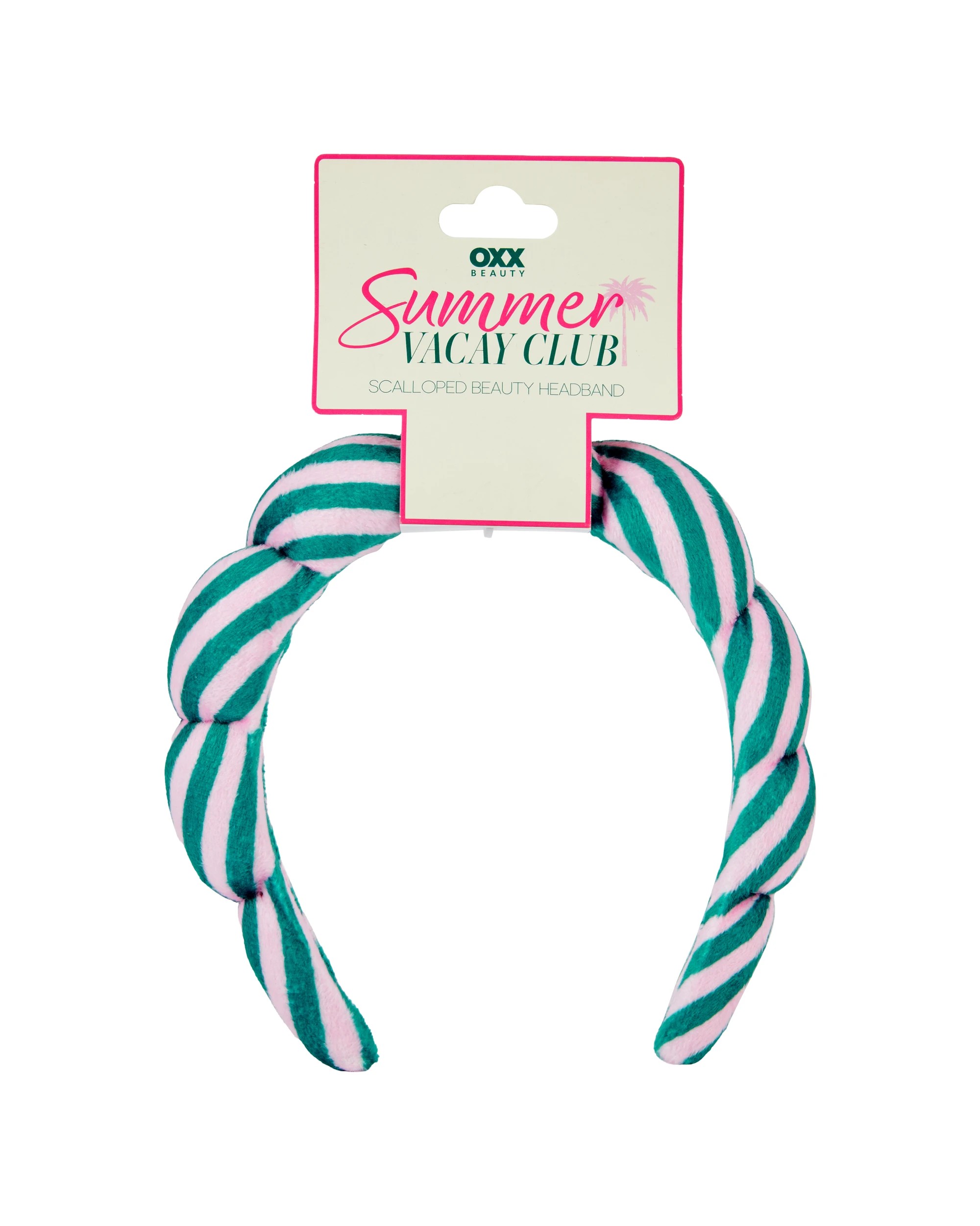 4 OXX Beauty Summer Vacay Club Scalloped Beauty Headband - Stripe, 4 of 4