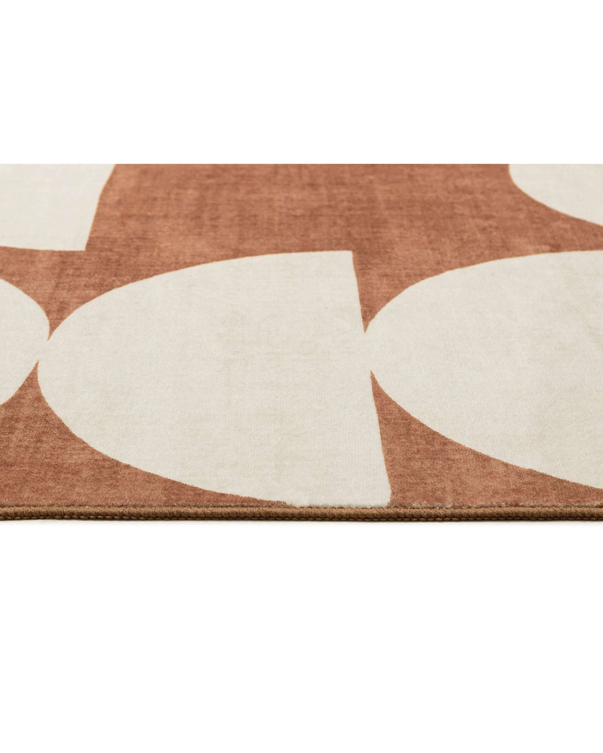 6 Loopsie Balade Geometric Washable Rug-220cm x 150cm - Orange, 6 of 8