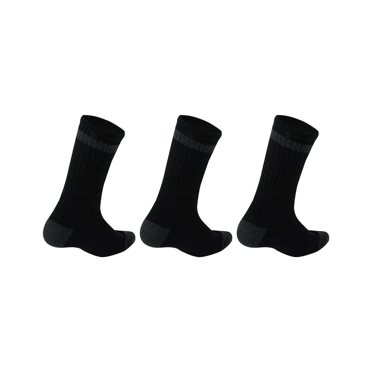 2 3 Pack Heavy Duty Work Socks BLACK CHARCOAL, 2 of 3