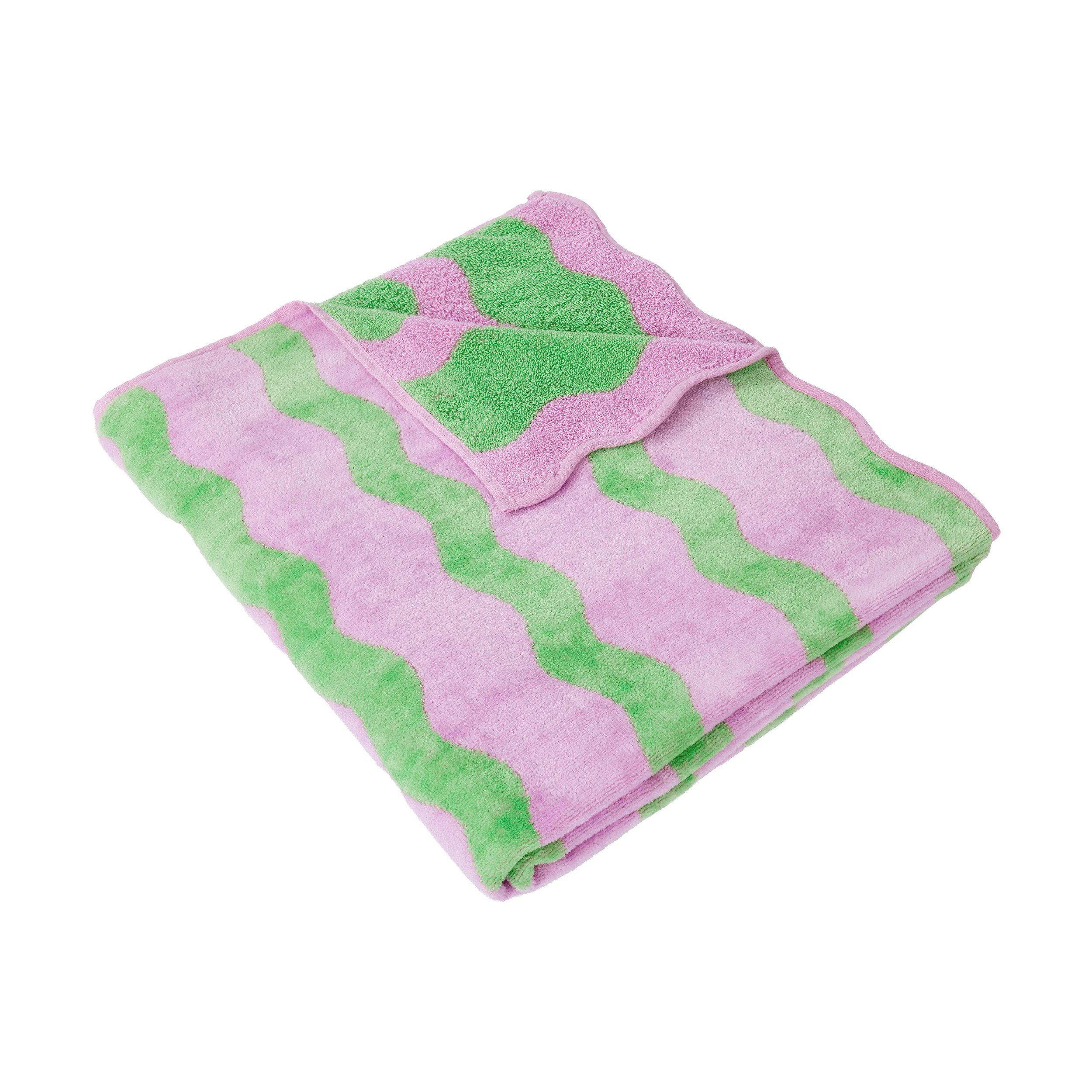 3 Wave Cotton Beach Towel - Pink, 3 of 6