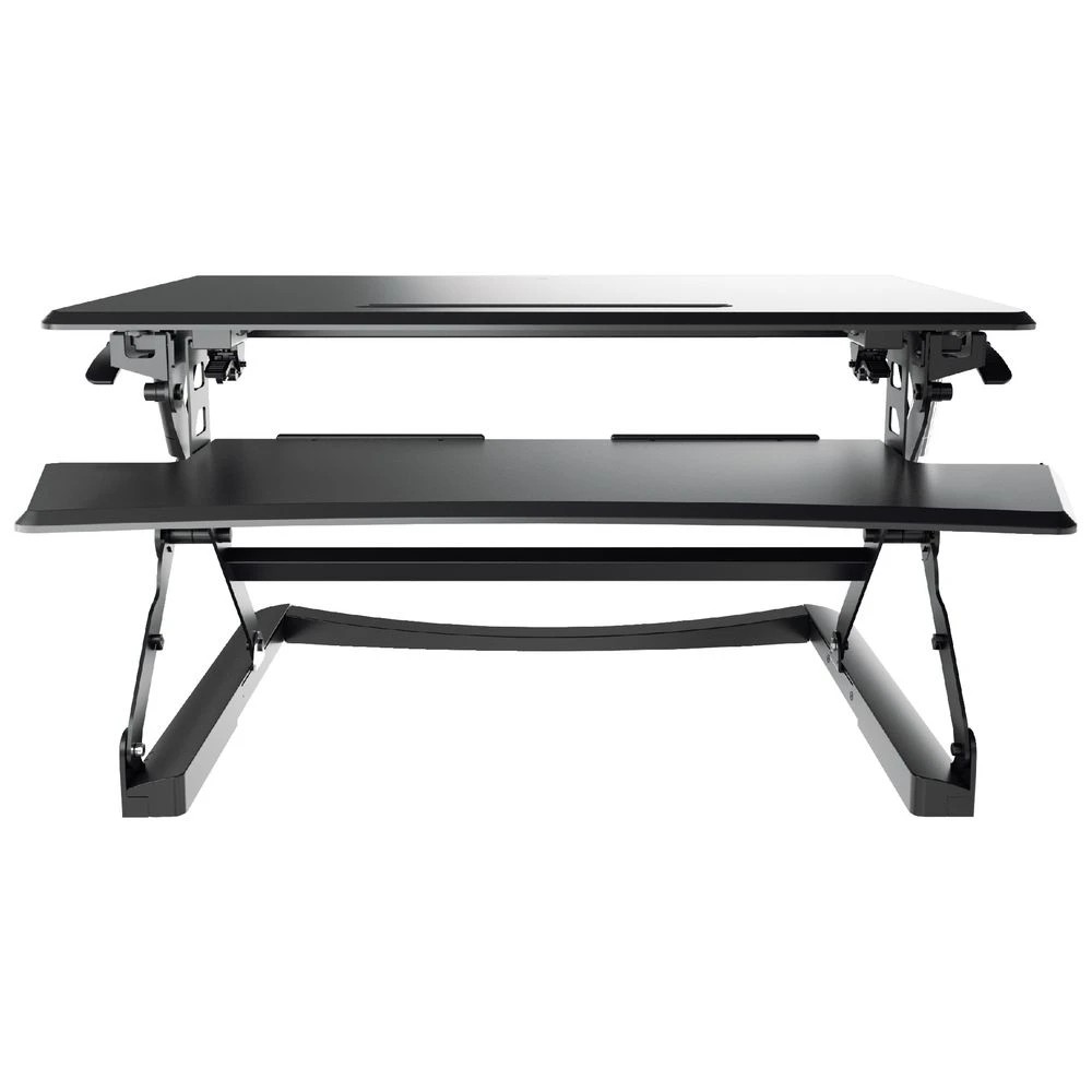 4 Stilford Professional Sit Stand Adjustable Desk Riser Black Desks, Tables and Workstations, 4 of 10