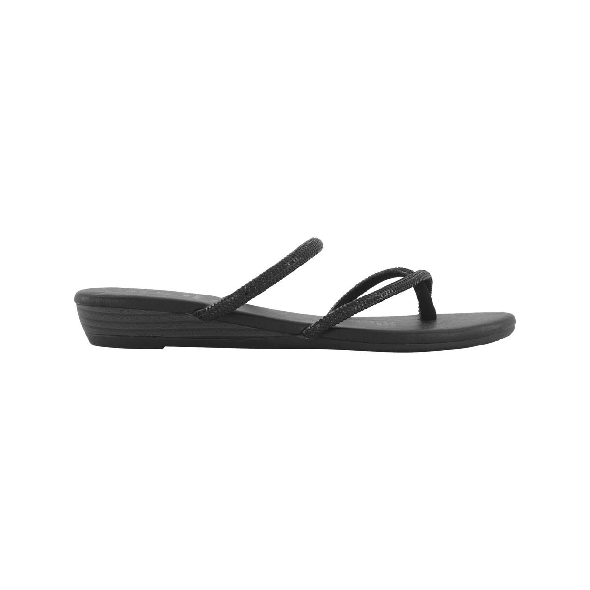 1 Diamante Wedge Sandals Black, 1 of 3